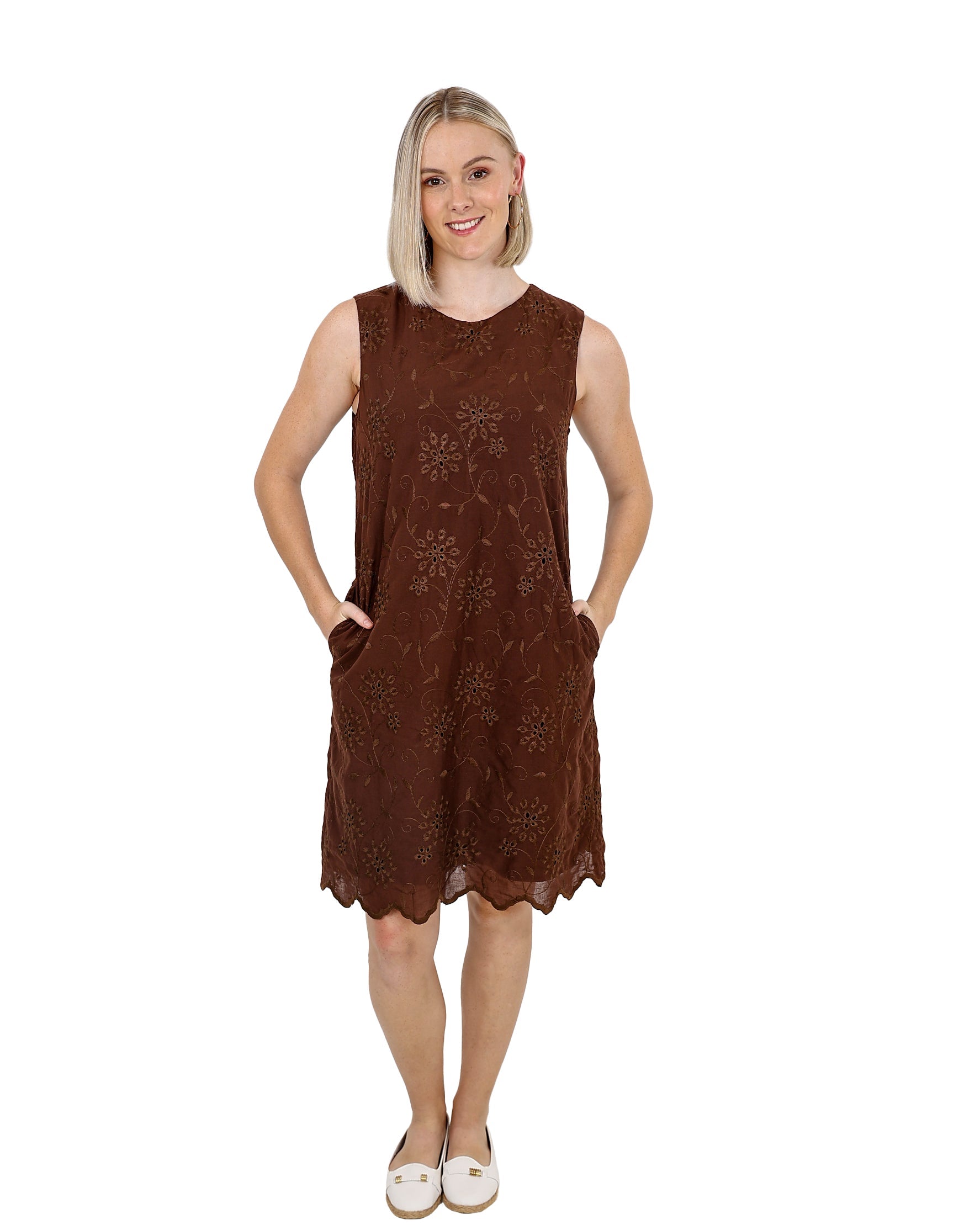 Sleeveless Anglaise Tunic