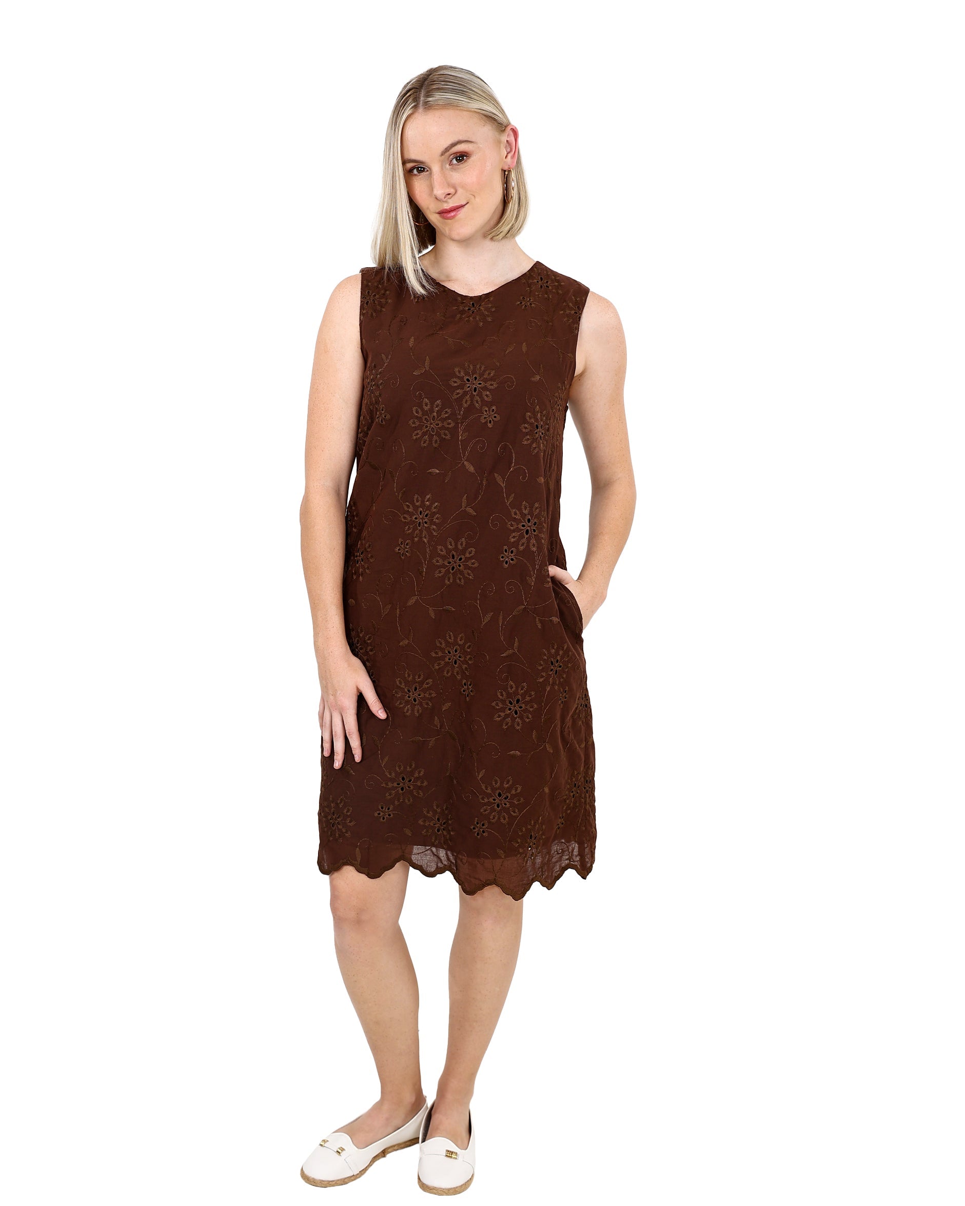 Sleeveless Anglaise Tunic