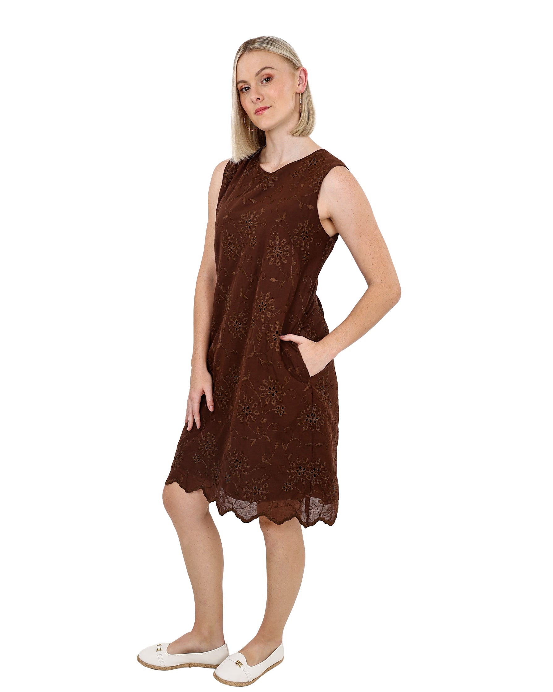 Sleeveless Anglaise Tunic