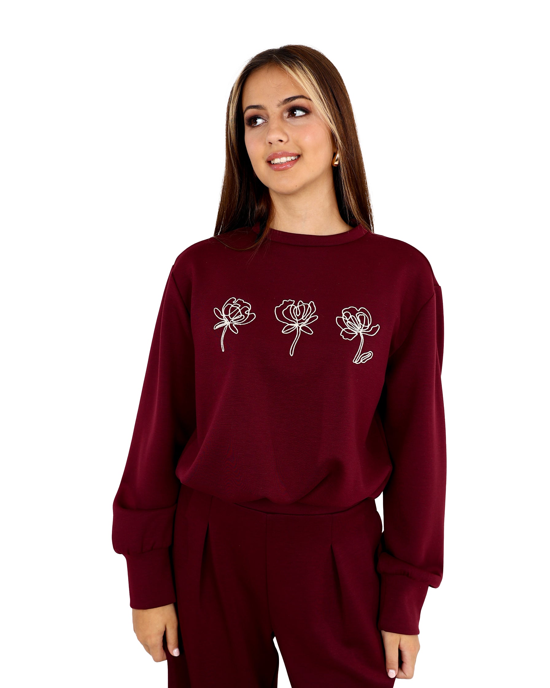 Burgundy Co-Ord Sweater