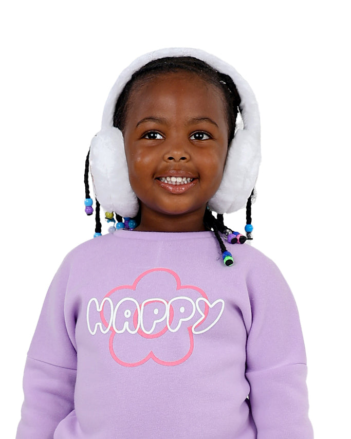 White Plush Butterfly Earmuff