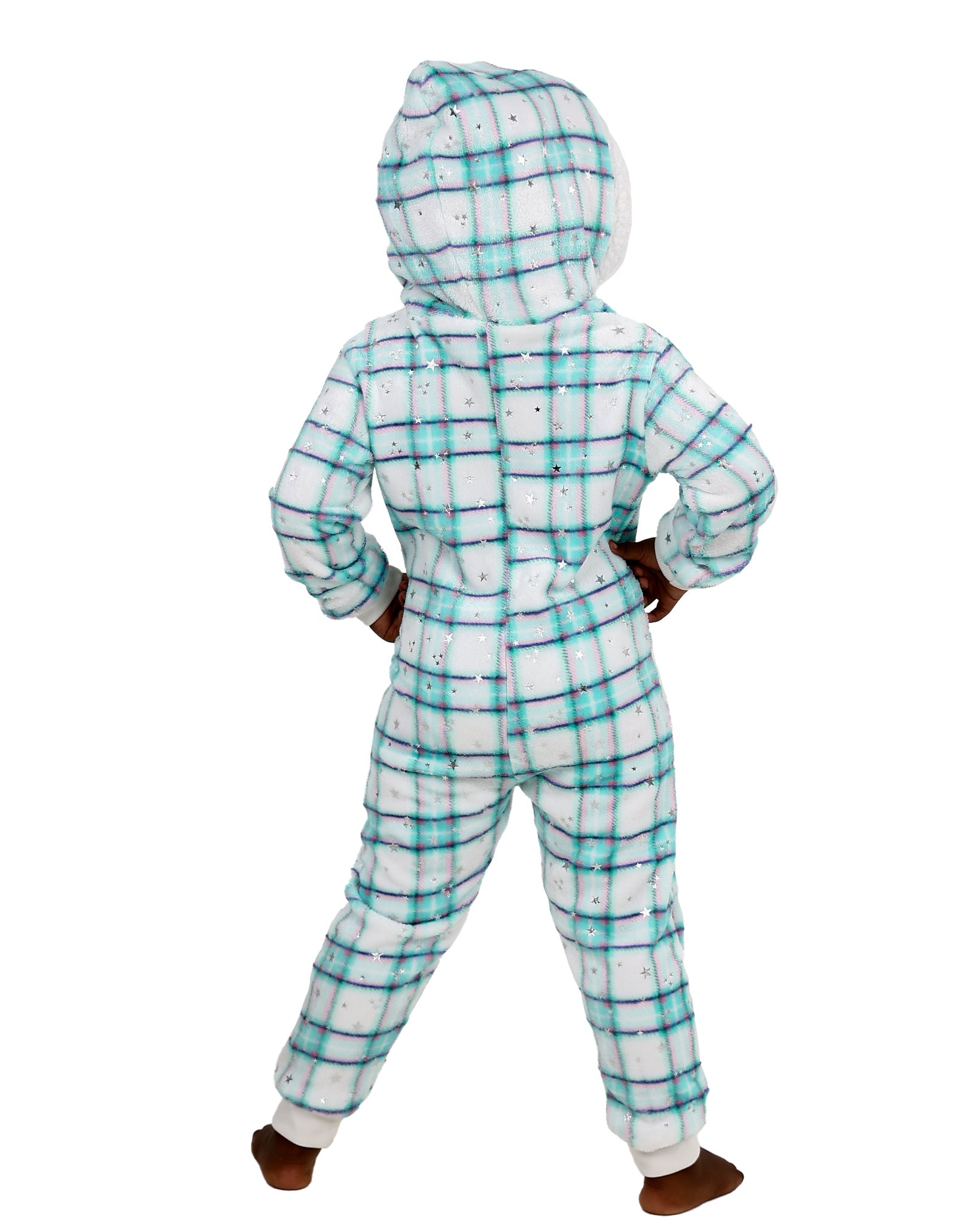 Check Plush Fleece Onesie