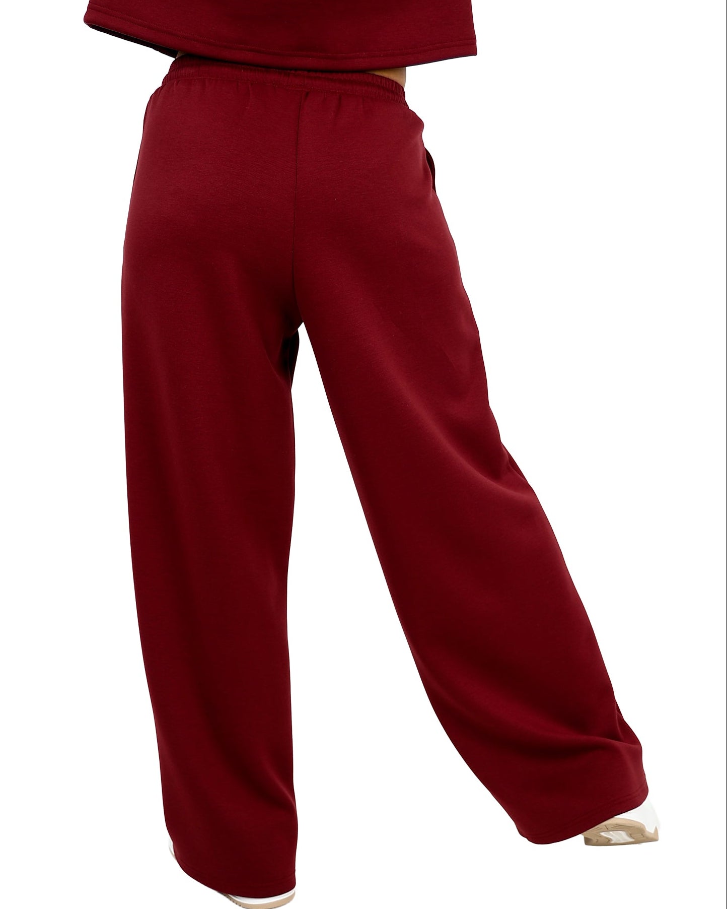 Burgundy Wide Leg Soft Touch Active Bottoms