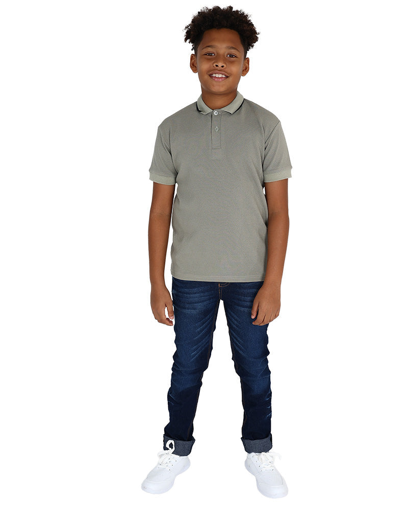 Short Sleeve Bubble Textured Golfer