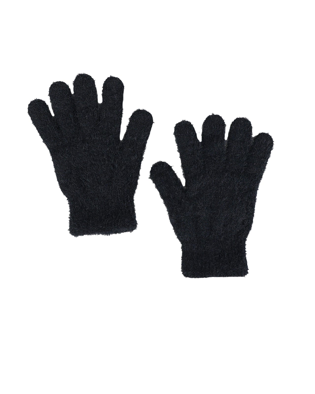 Classic Black Fluffy Gloves