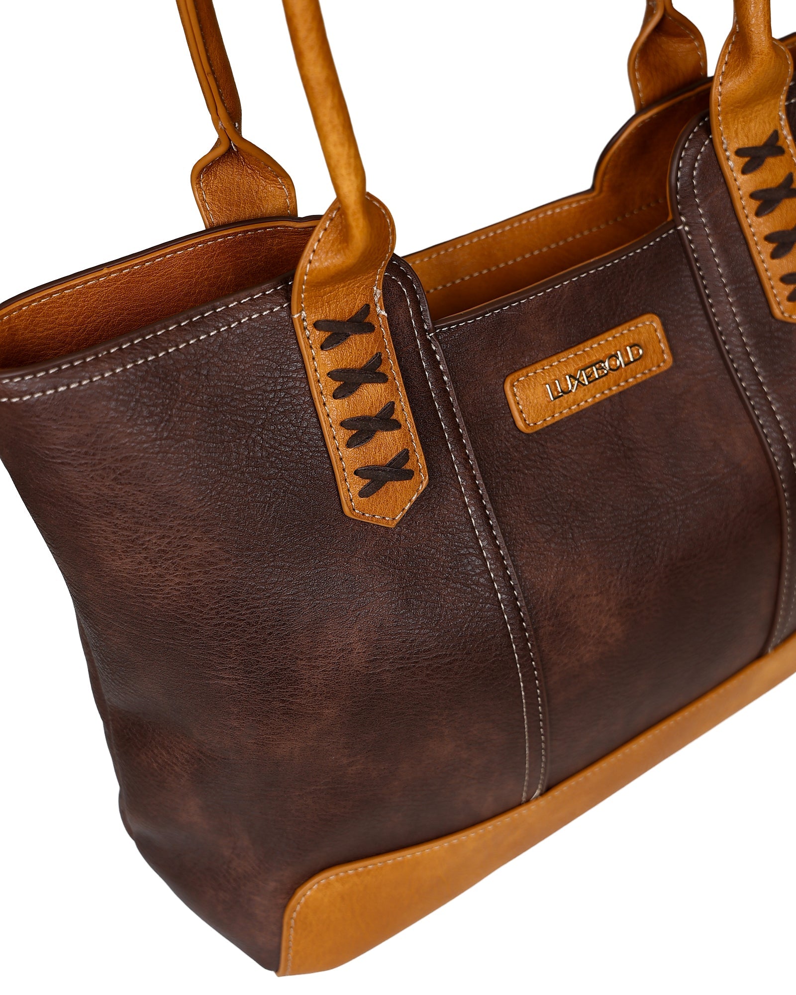 Brown & Tan Mary Shopper Handbag