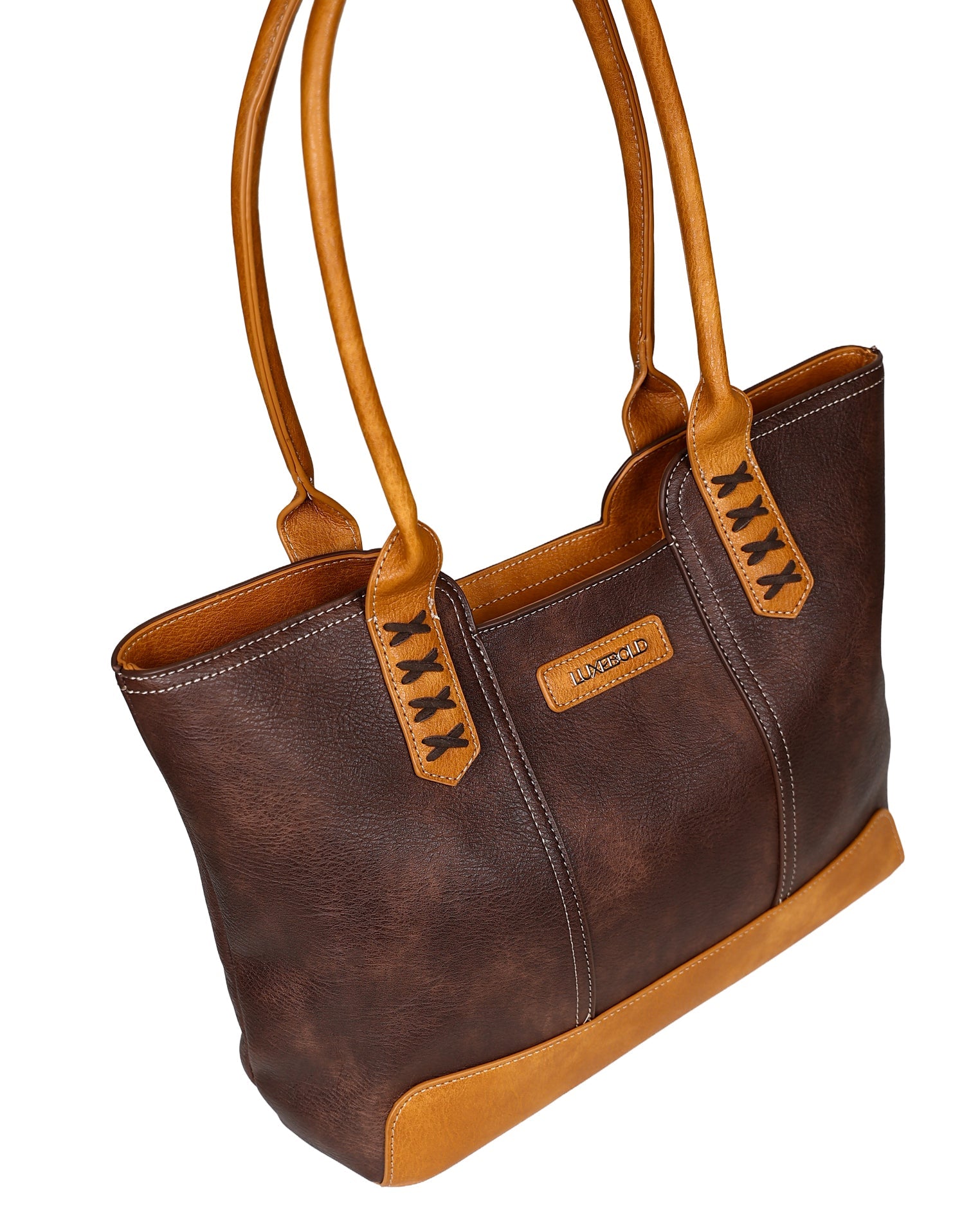 Brown & Tan Mary Shopper Handbag