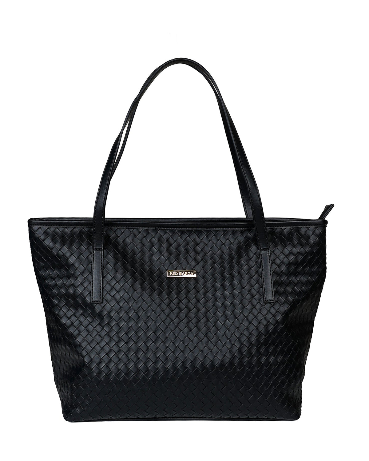 Black Weave Look Isobel Shopper Handbag