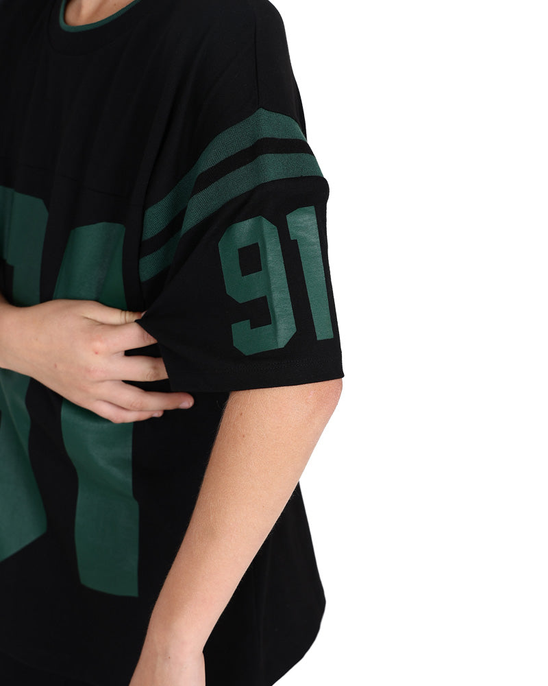 Short Sleeve Black "91" Graphic T-Shirts