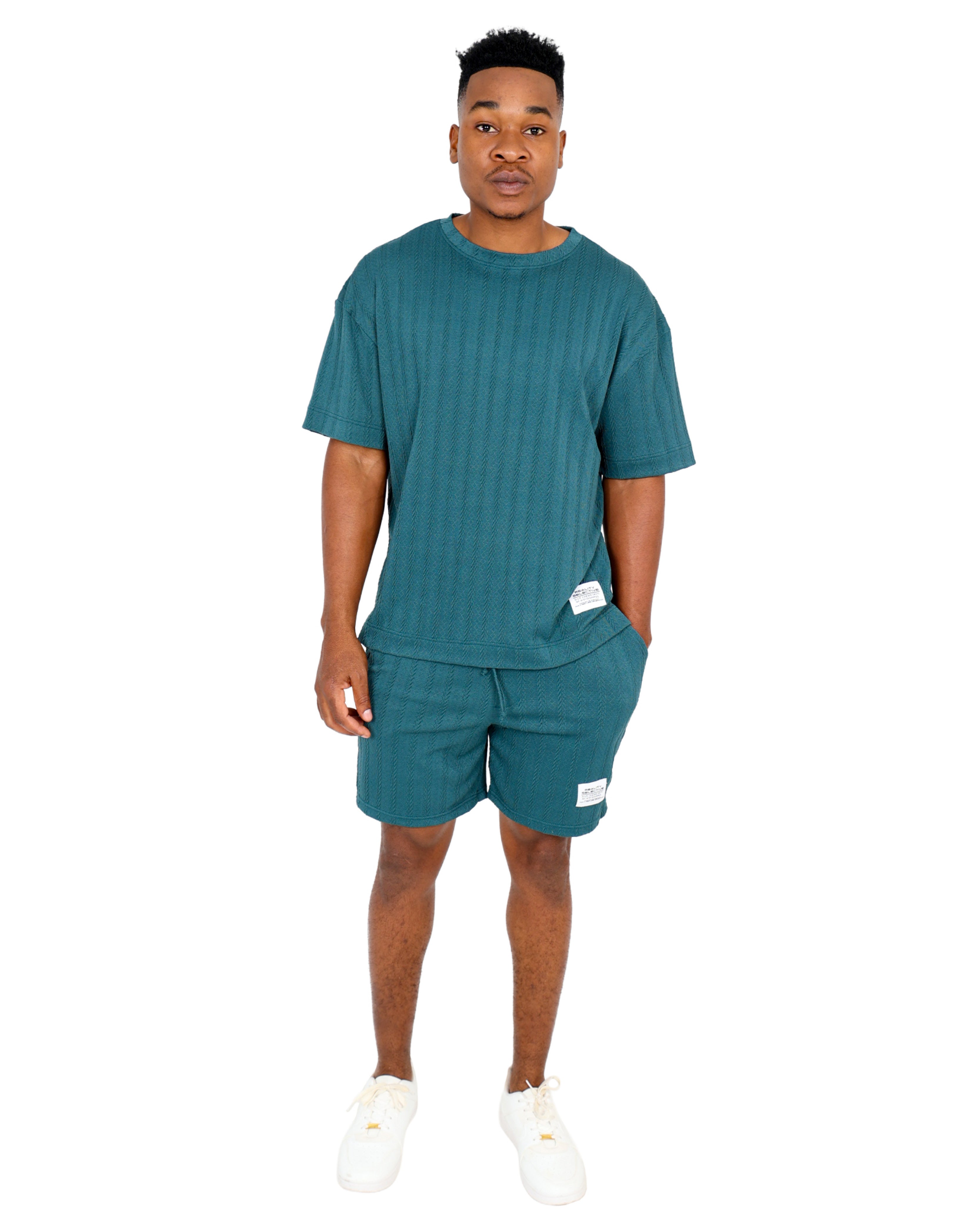 Textured Teal T-Shirt