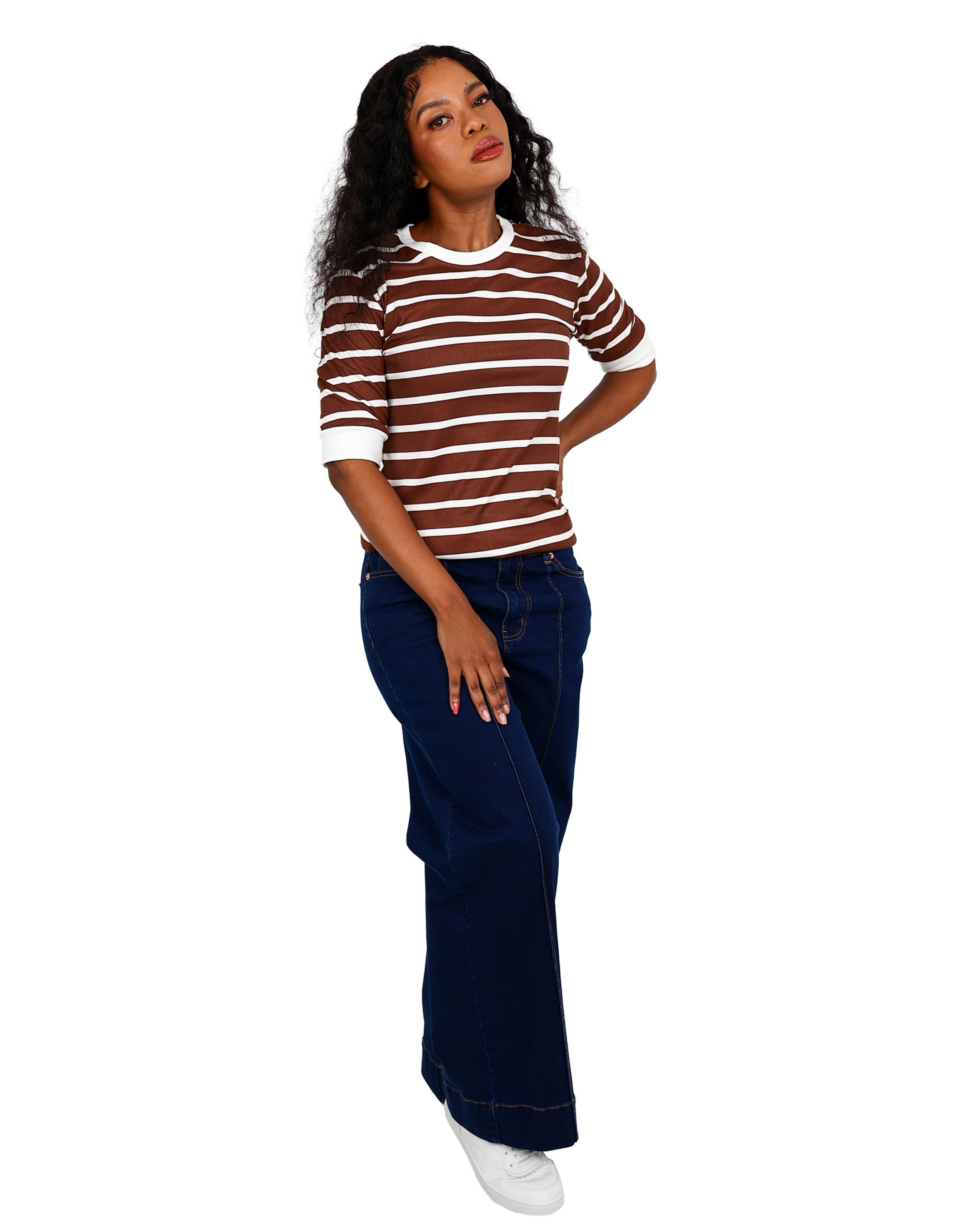 K SS STRIPED TEE