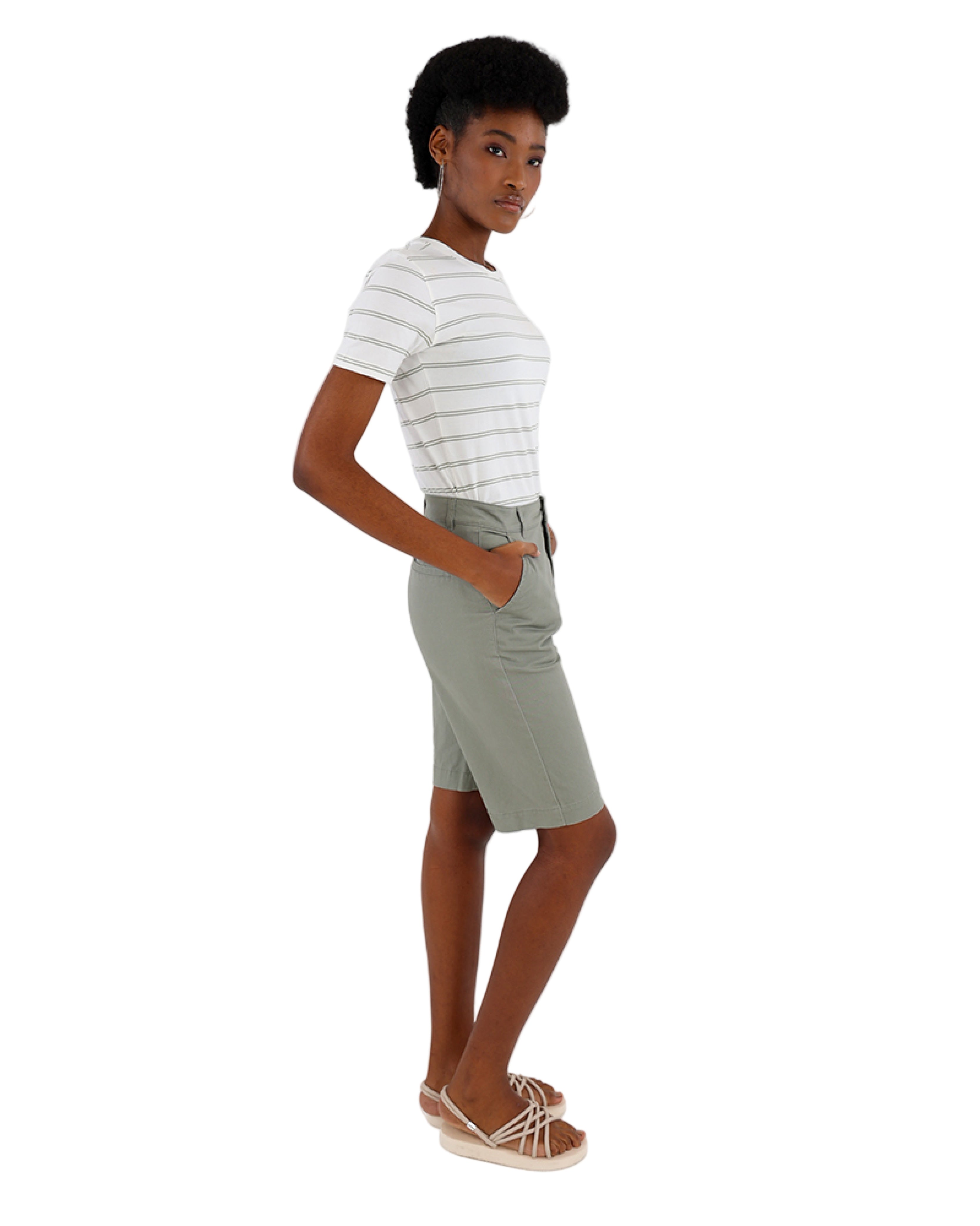 Olive Chino Shorts