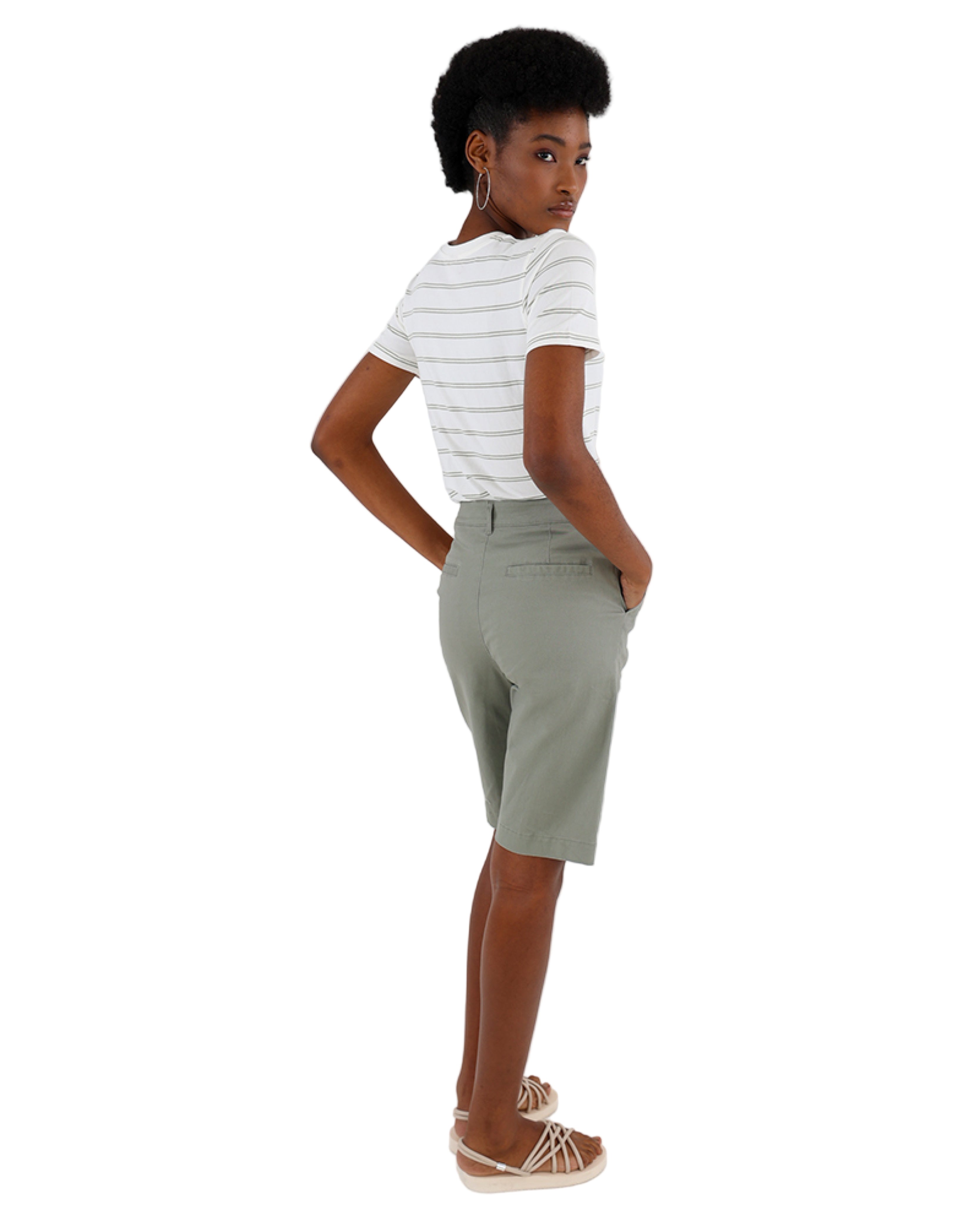 Olive Chino Shorts