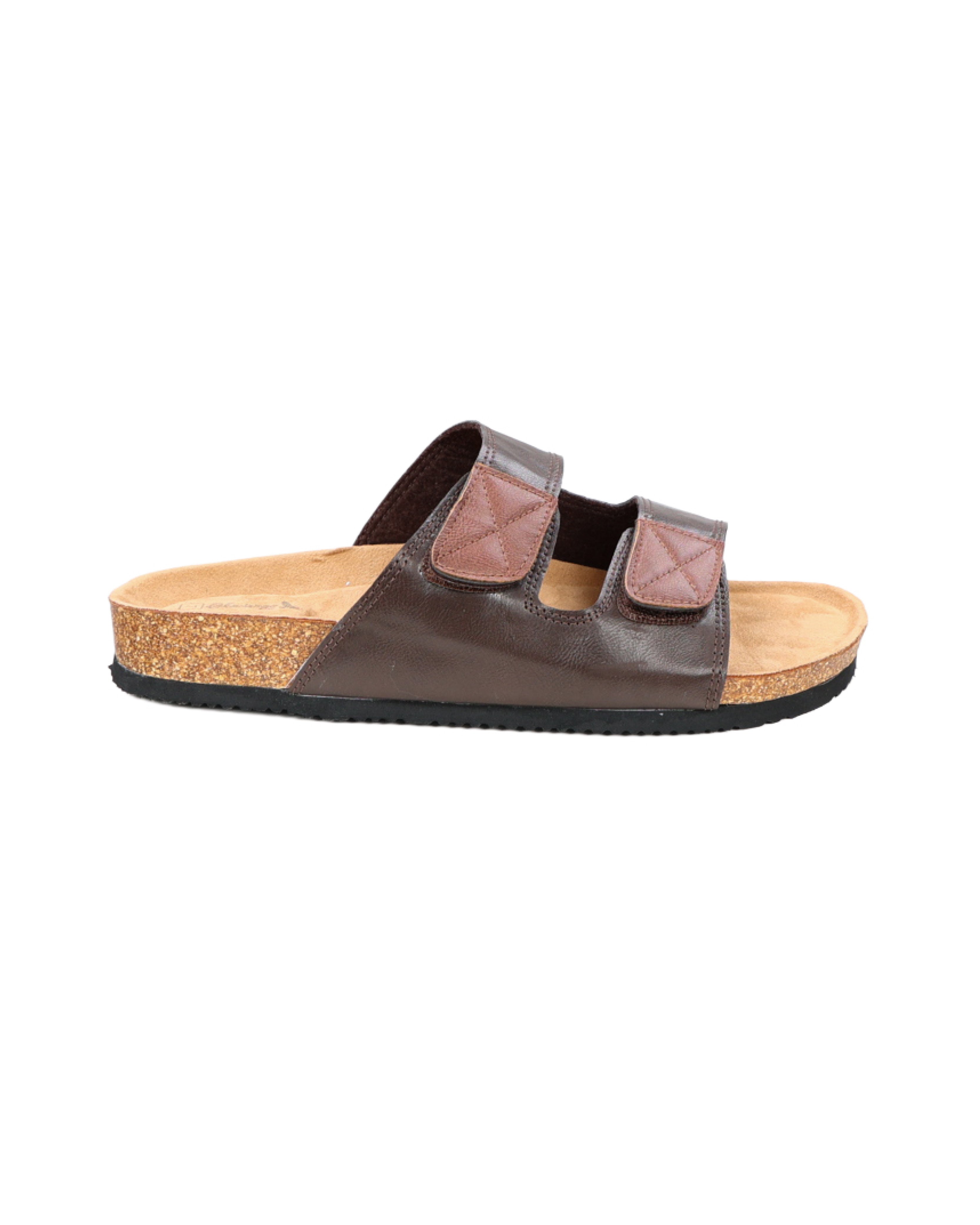 Okavango Brown Twin Strap Slide Sandals