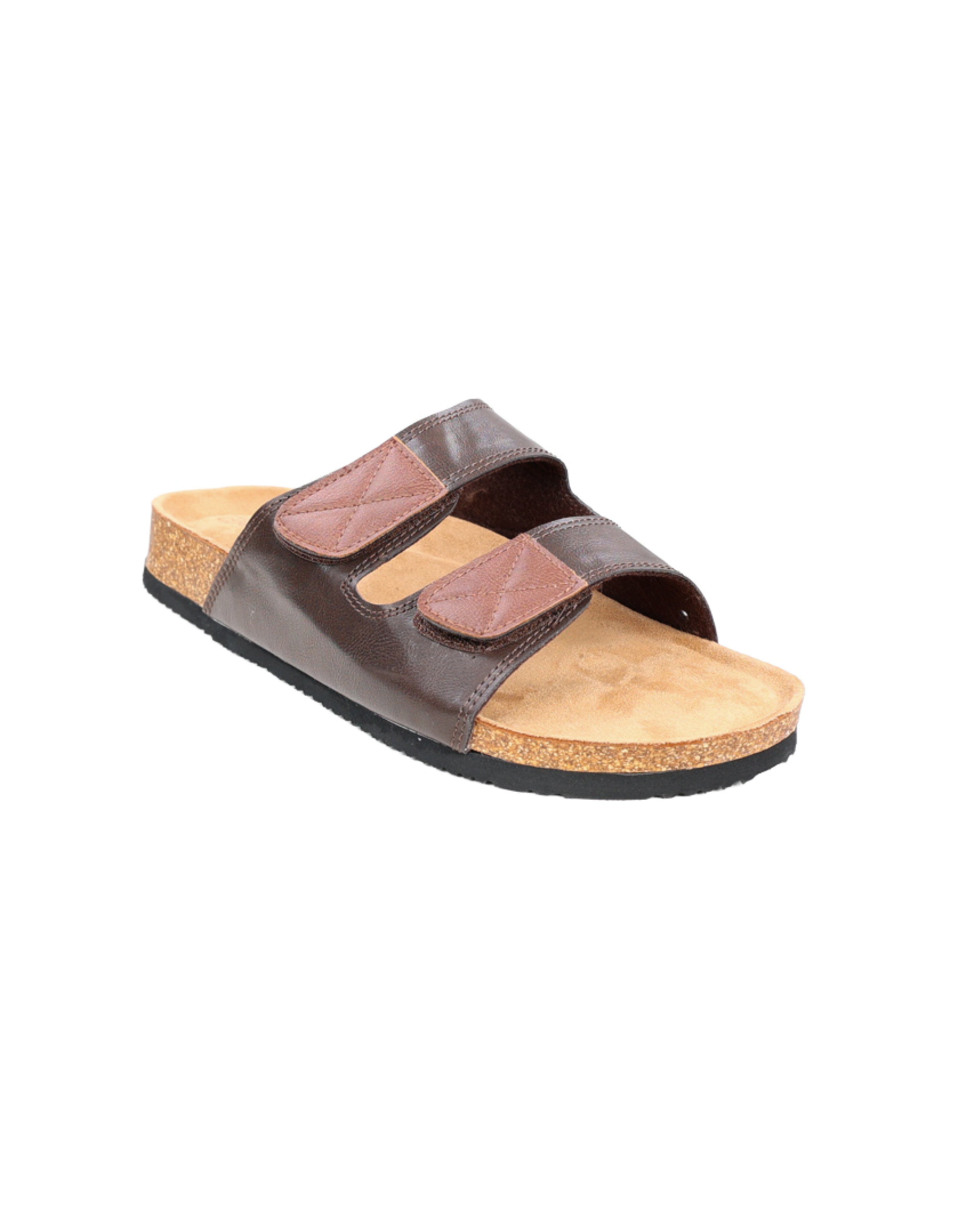 Okavango Brown Twin Strap Slide Sandals