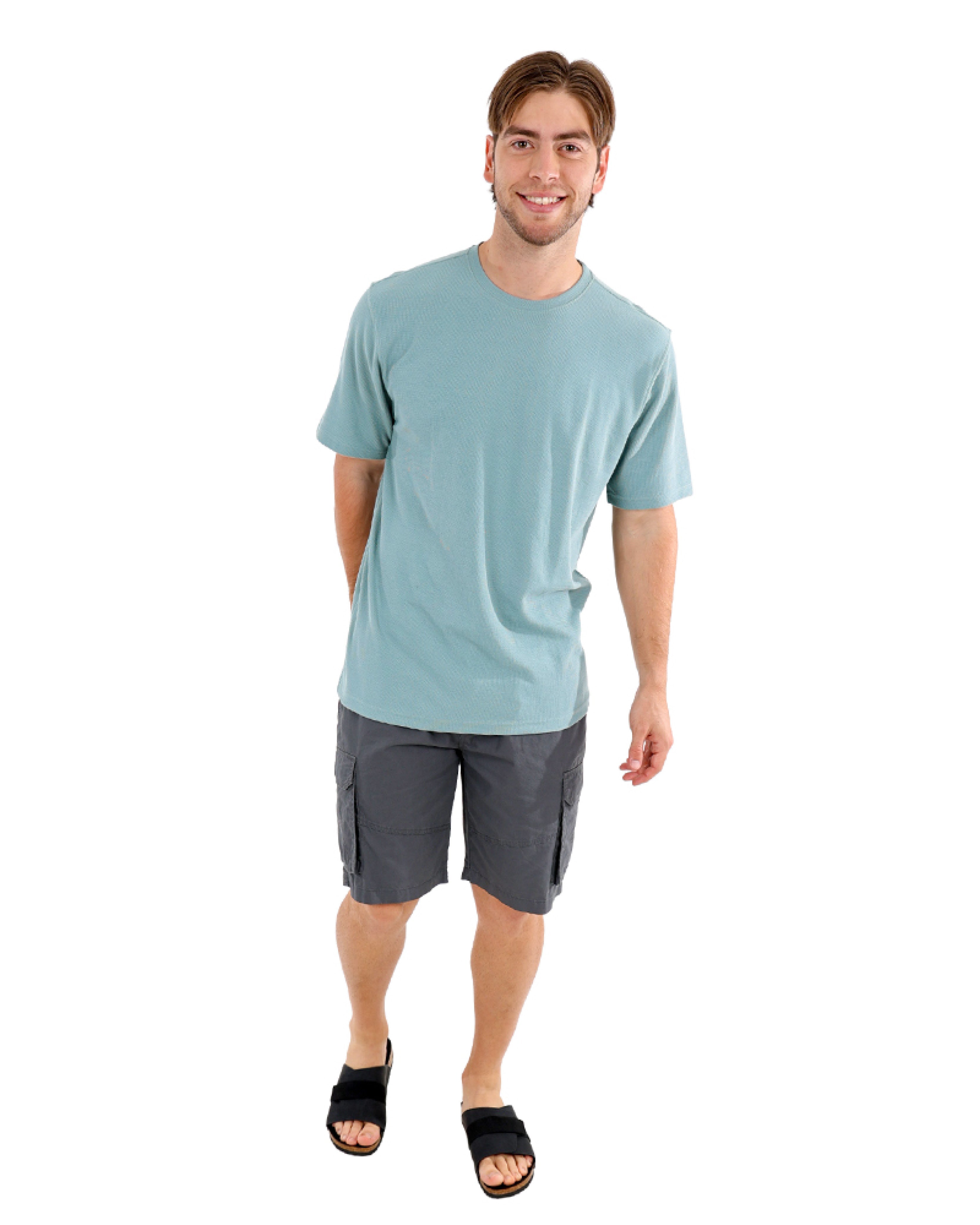 Short Sleeve Duck Egg Cotton T-Shirt
