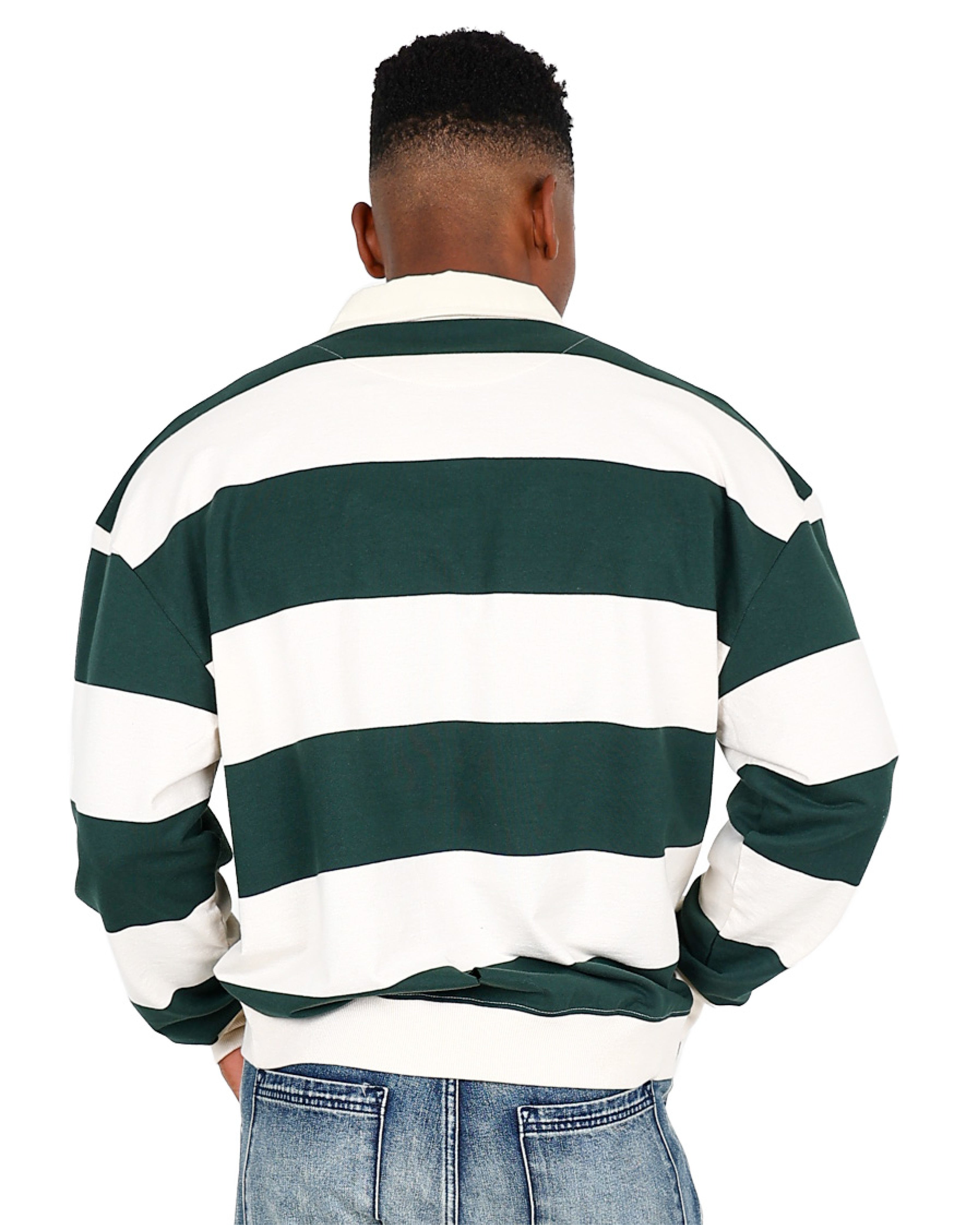 Bottle Green Long Sleeve Rugby Inspired Golfer