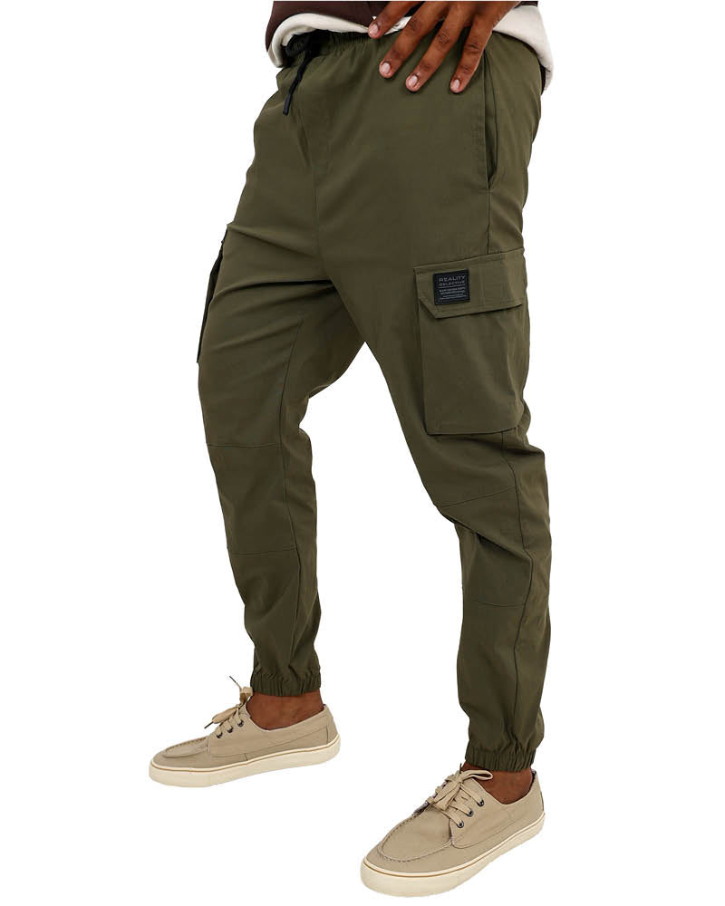 Olive Zipper Cargo Jogger