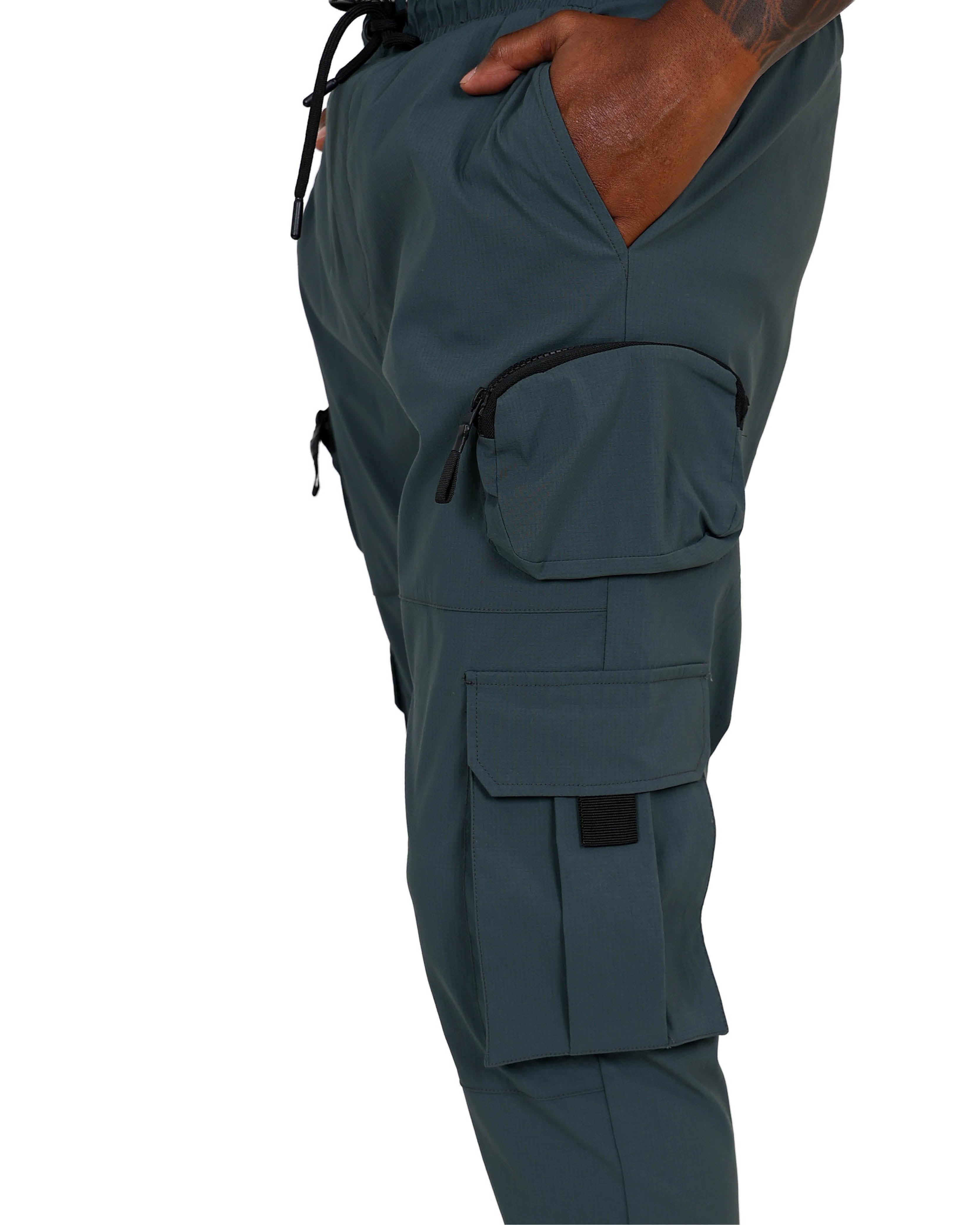 Sage Cargo Jogger With Duffel Zip Pockets