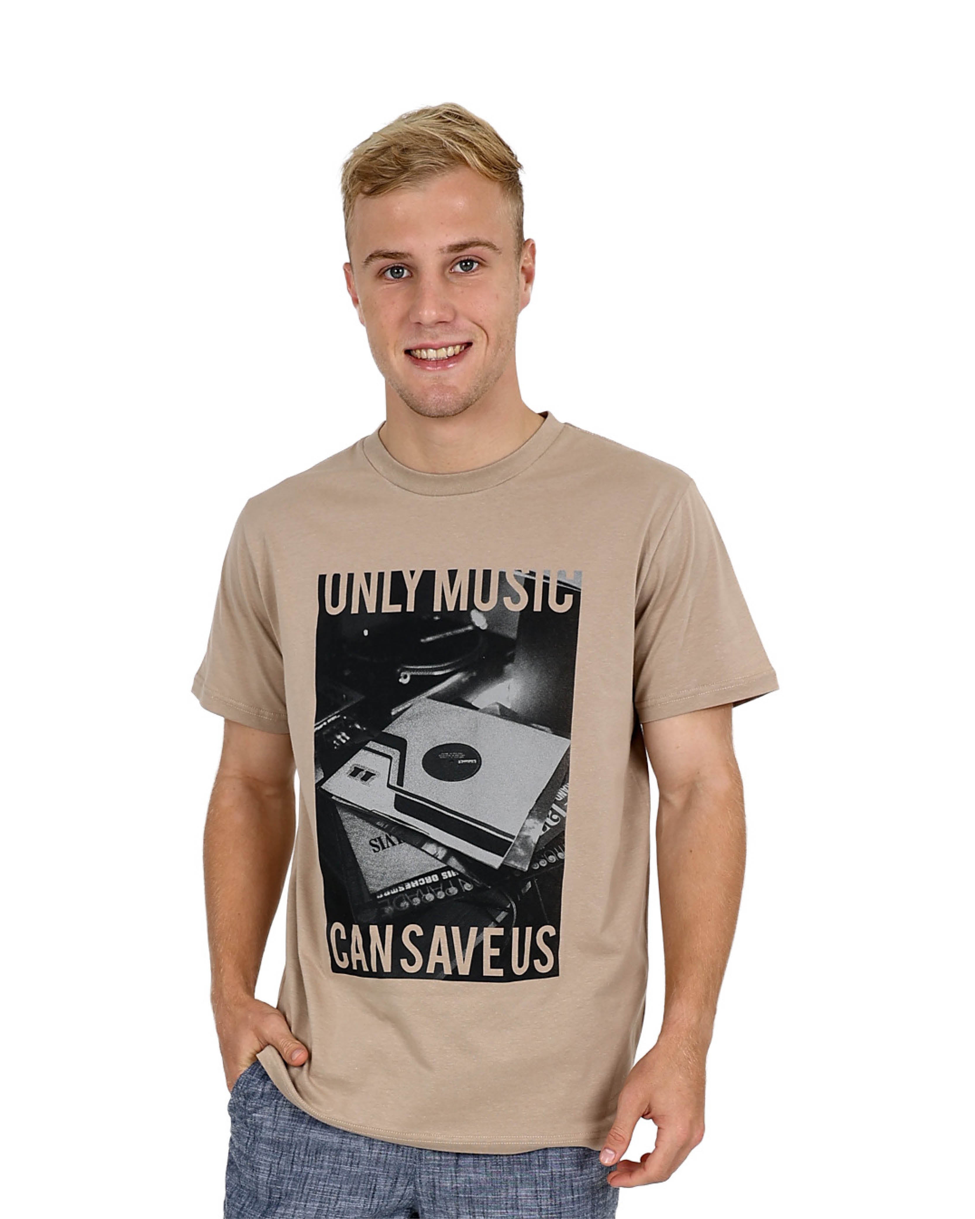 Short Sleeve stone Only Music Graphic T-Shirt