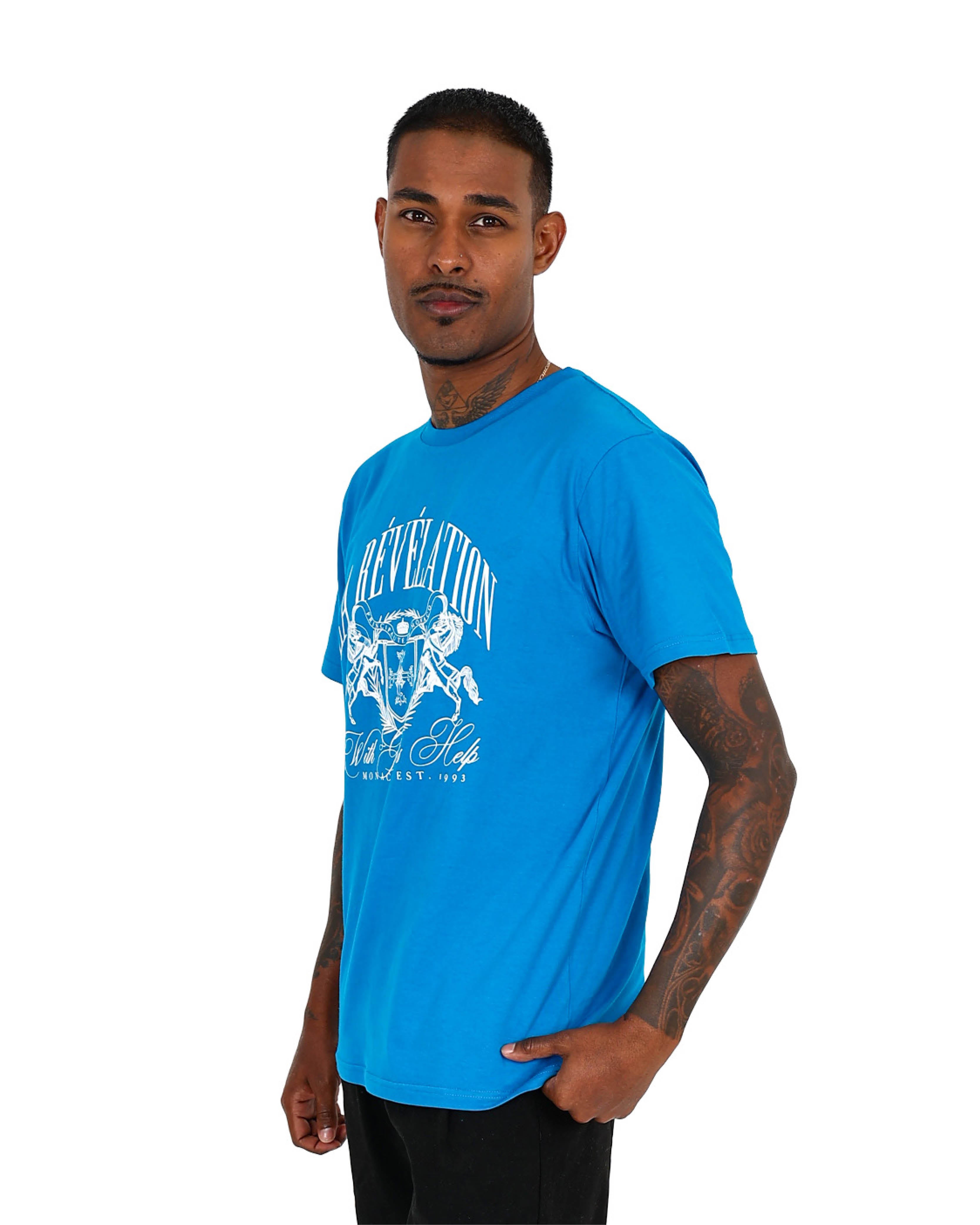 Short Sleeve Turquoise La Révélation Graphic T-Shirt