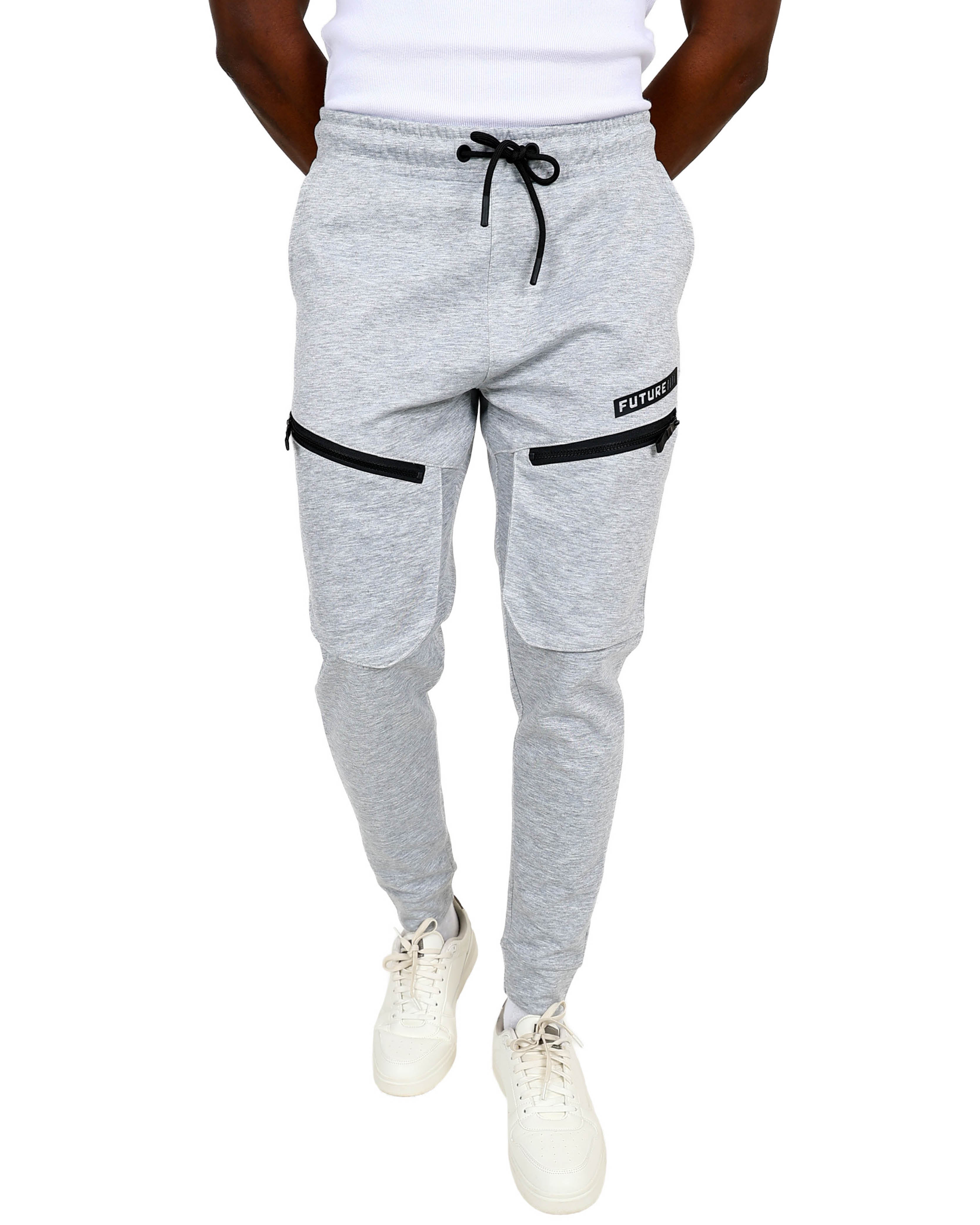 Grey Zip Detail Scuba Jogger