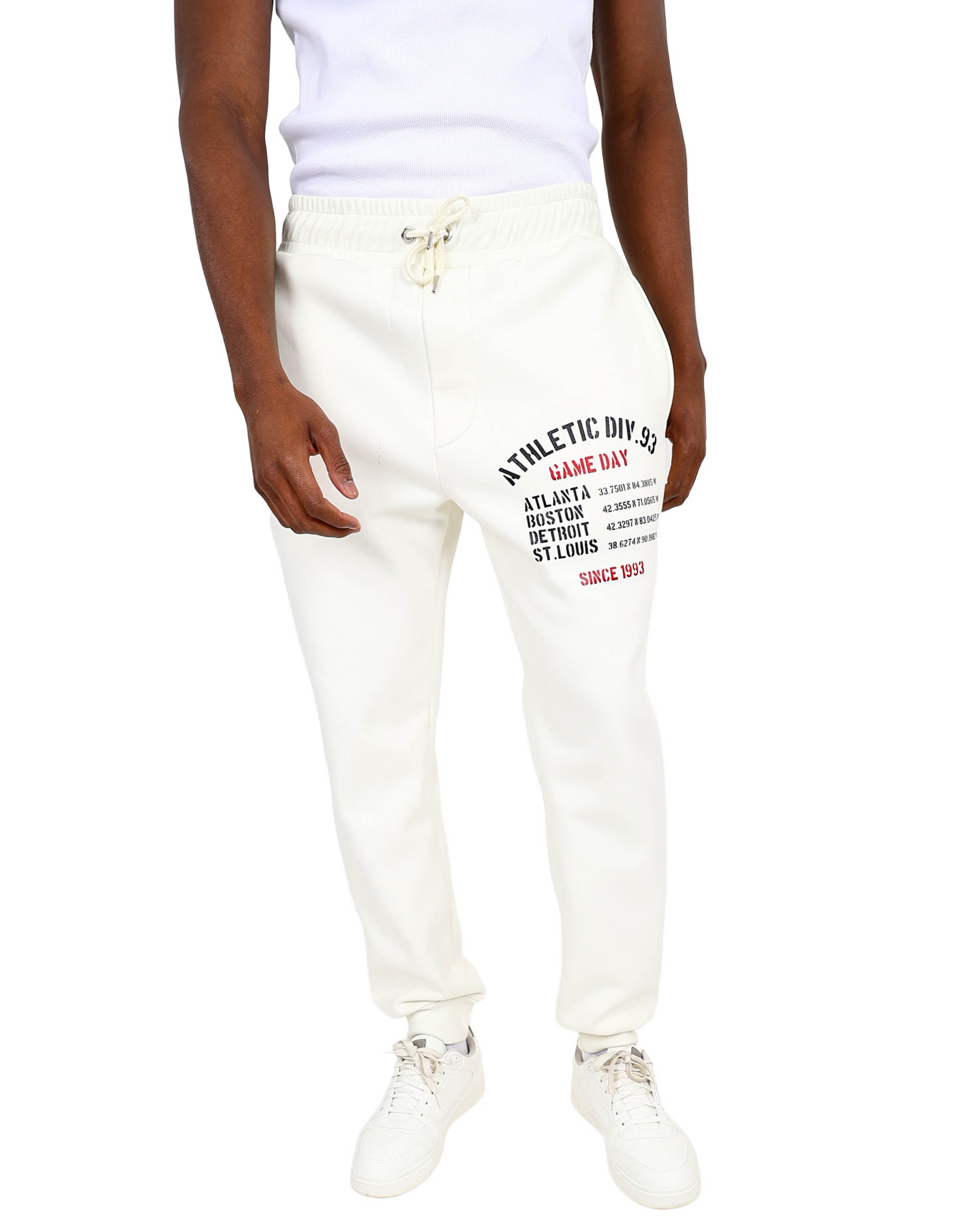 Cream Athletic Games Graphic Jogger