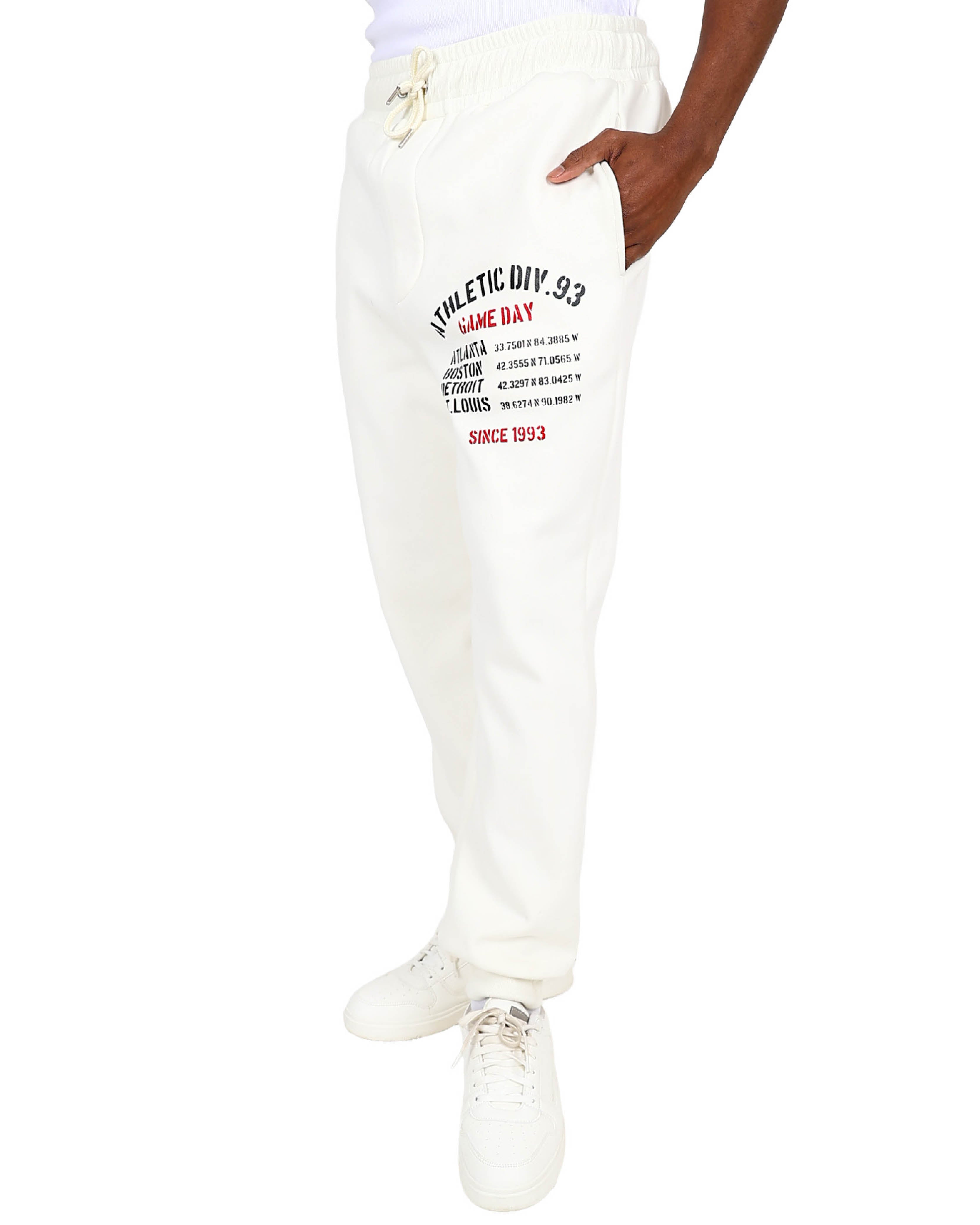 Cream Athletic Games Graphic Jogger