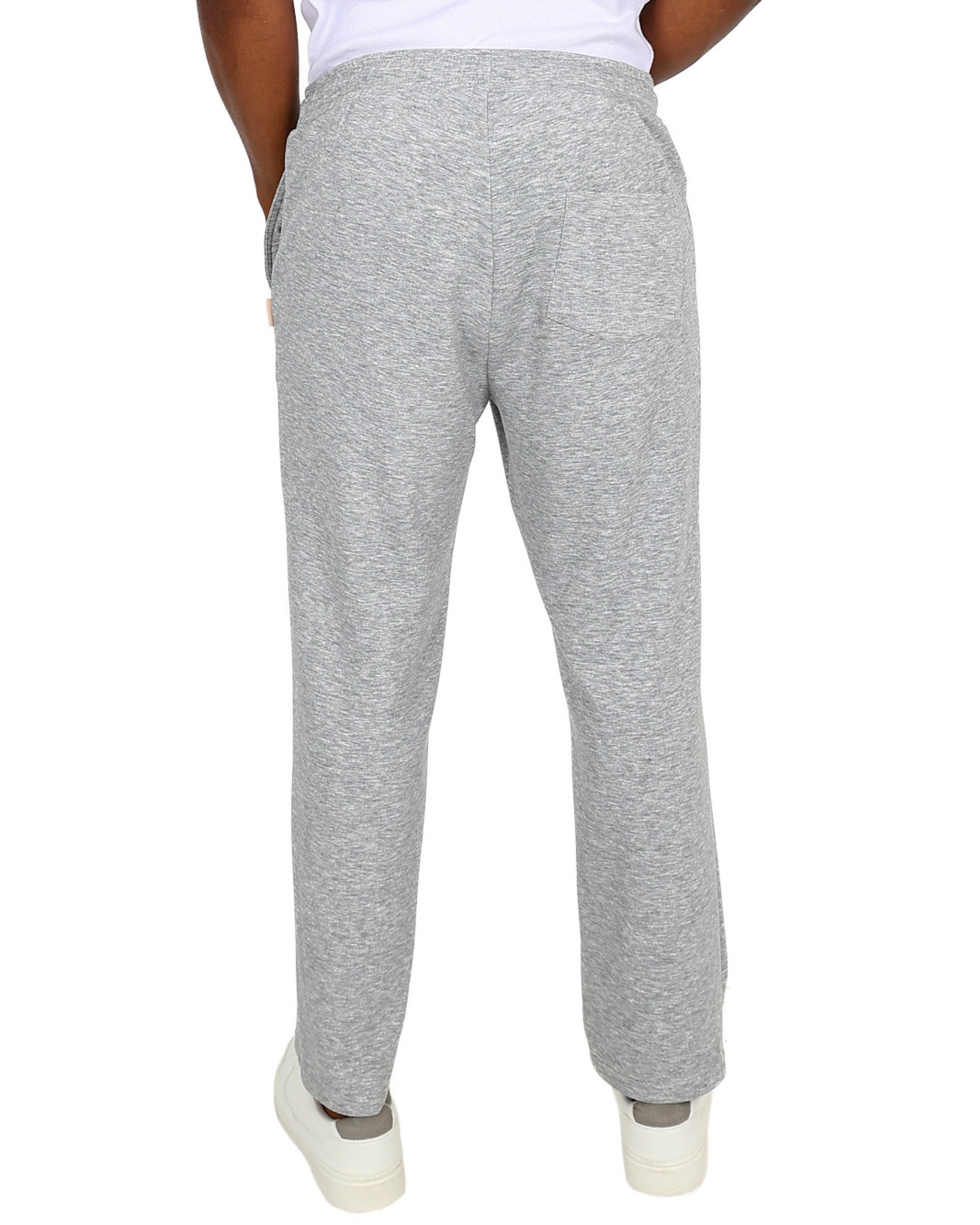 Grey Pintuck Tapered Open Hem Jogger