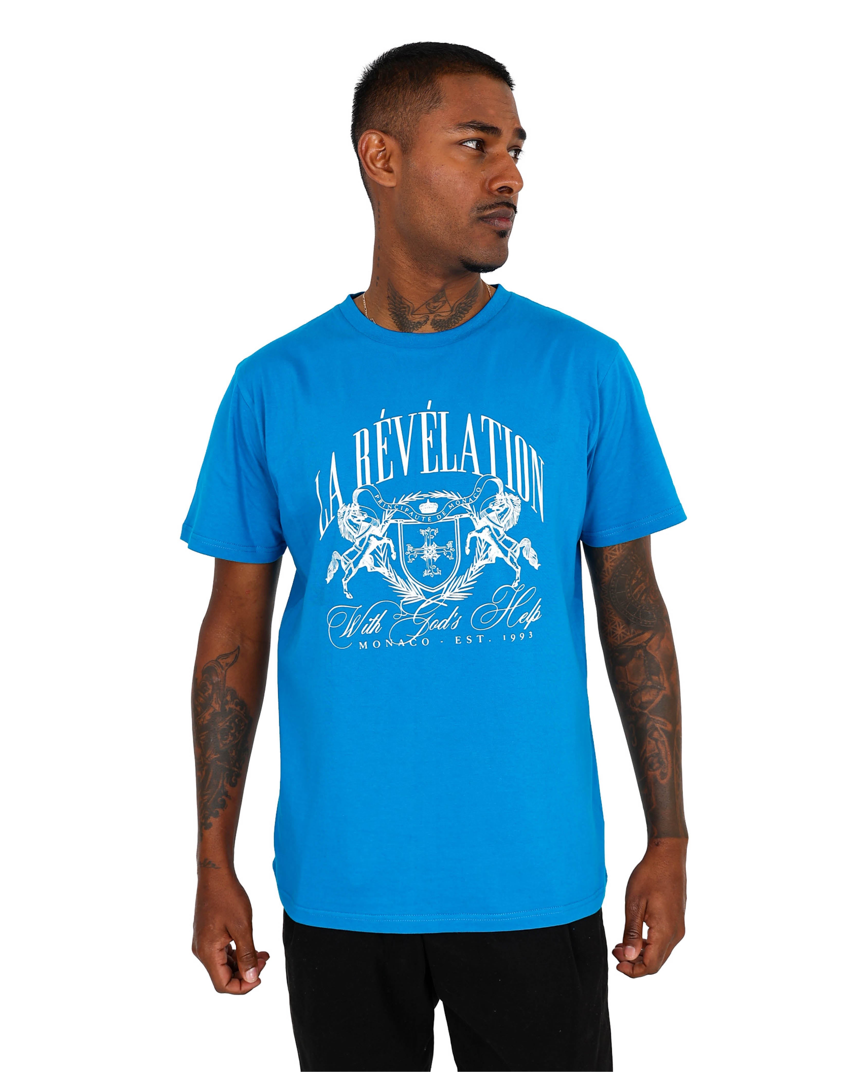 Short Sleeve Turquoise La Révélation Graphic T-Shirt