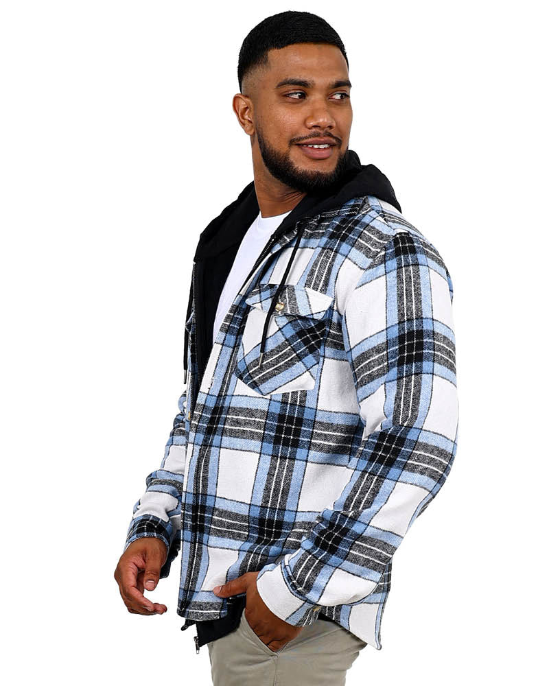 Stone Check Flannel Shacket