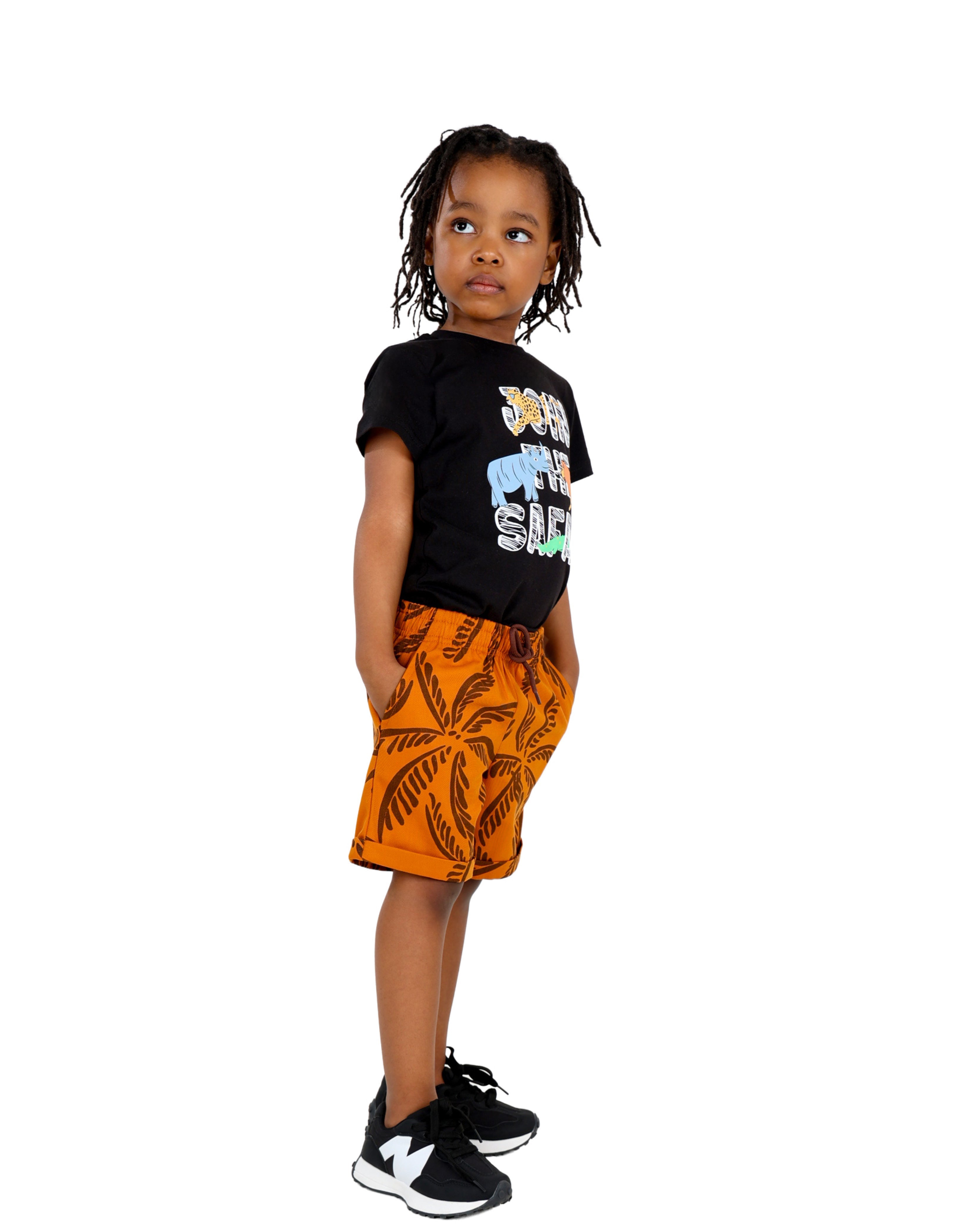 Palm Leaf Print Shorts