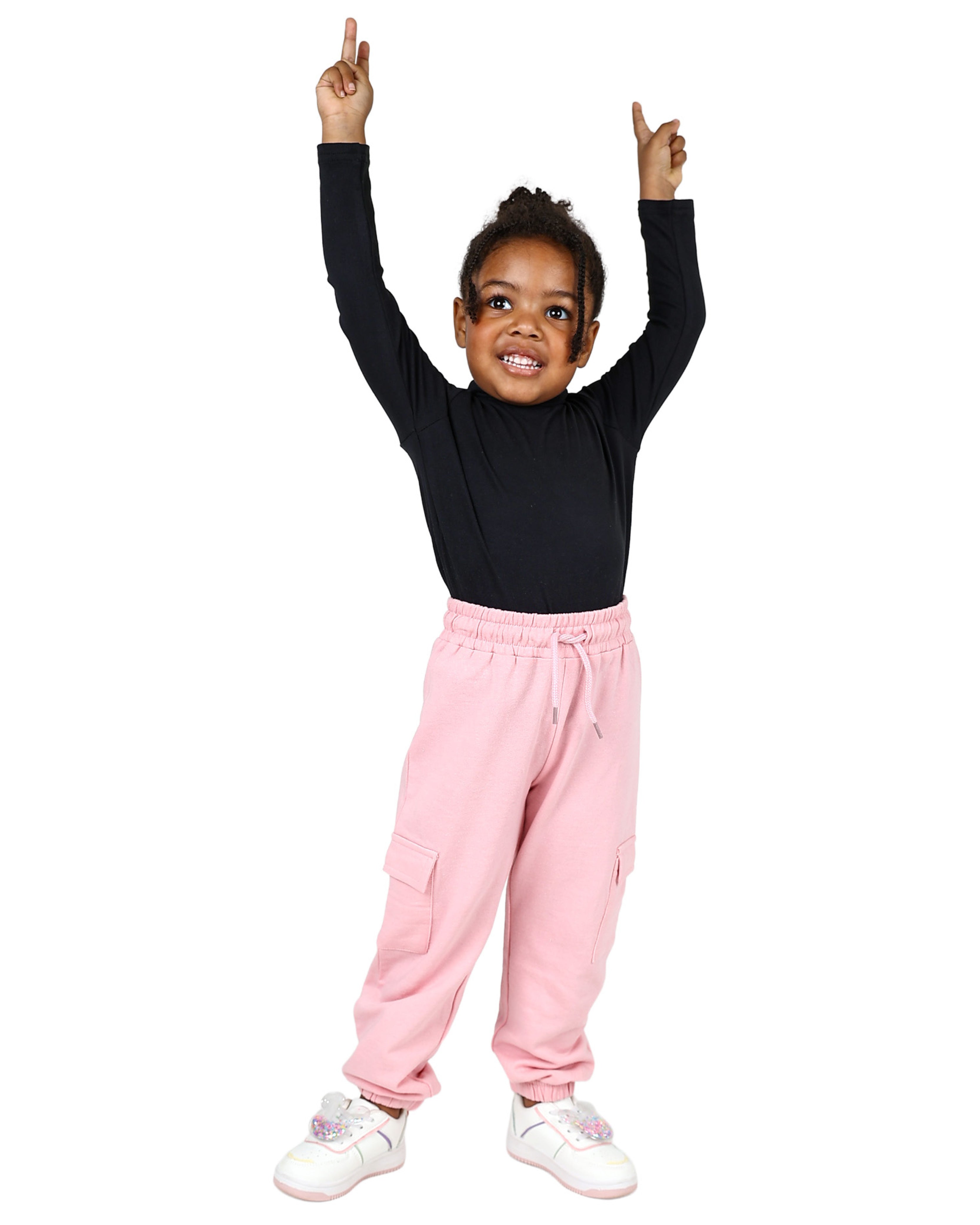 Pink Cargo Track Pants