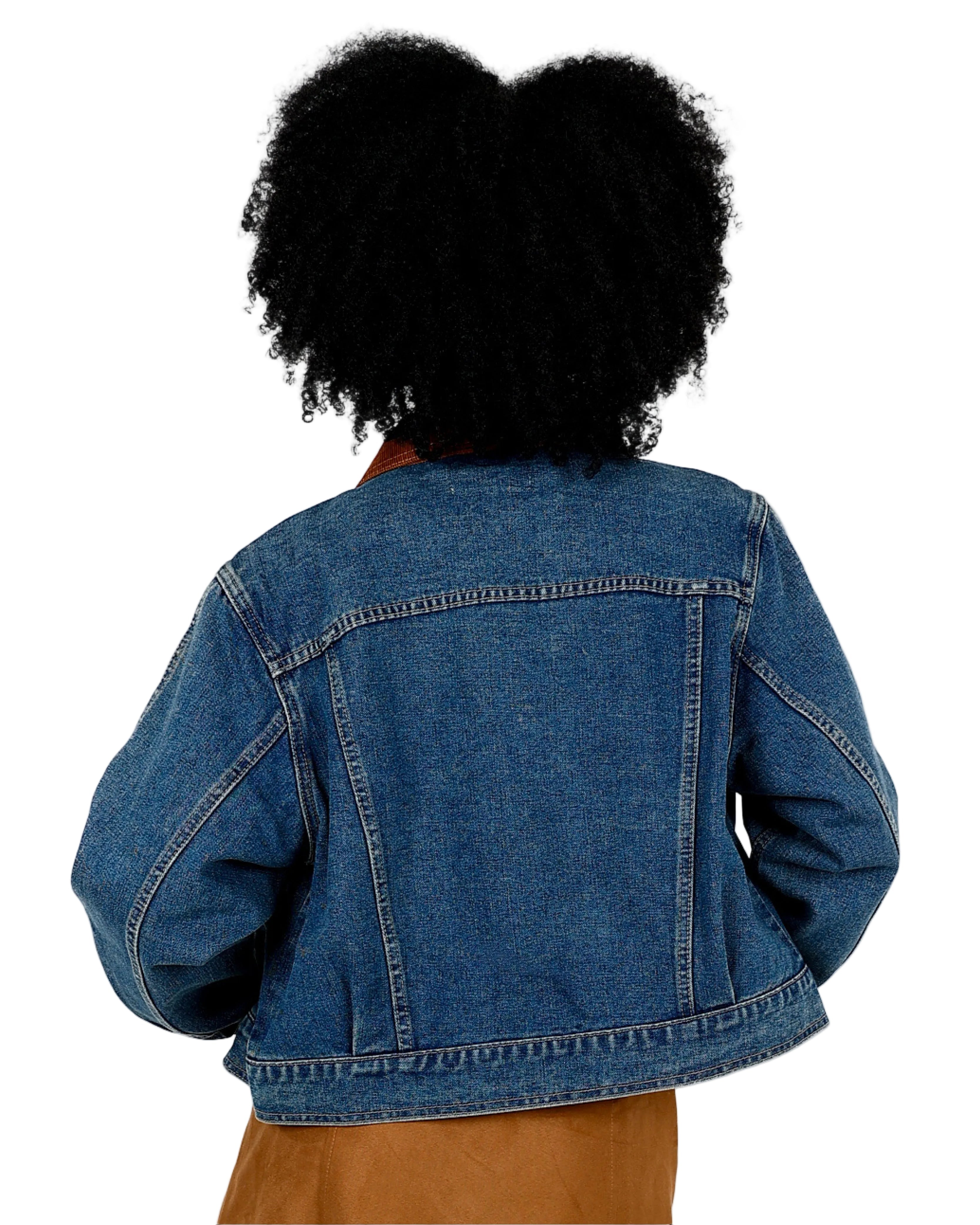 Contrast Collar Denim Jacket