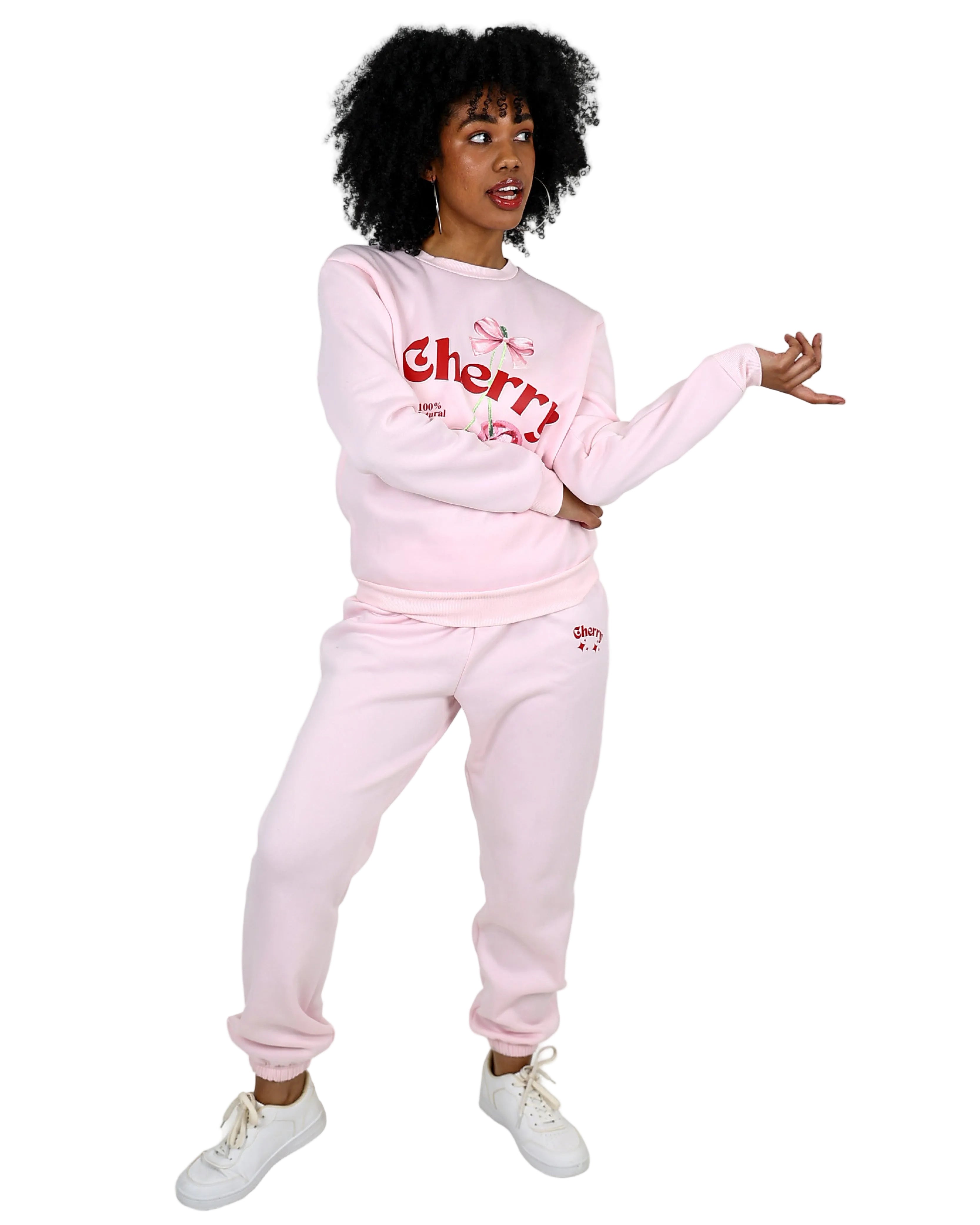 Cherry Pink Fleece Jogger