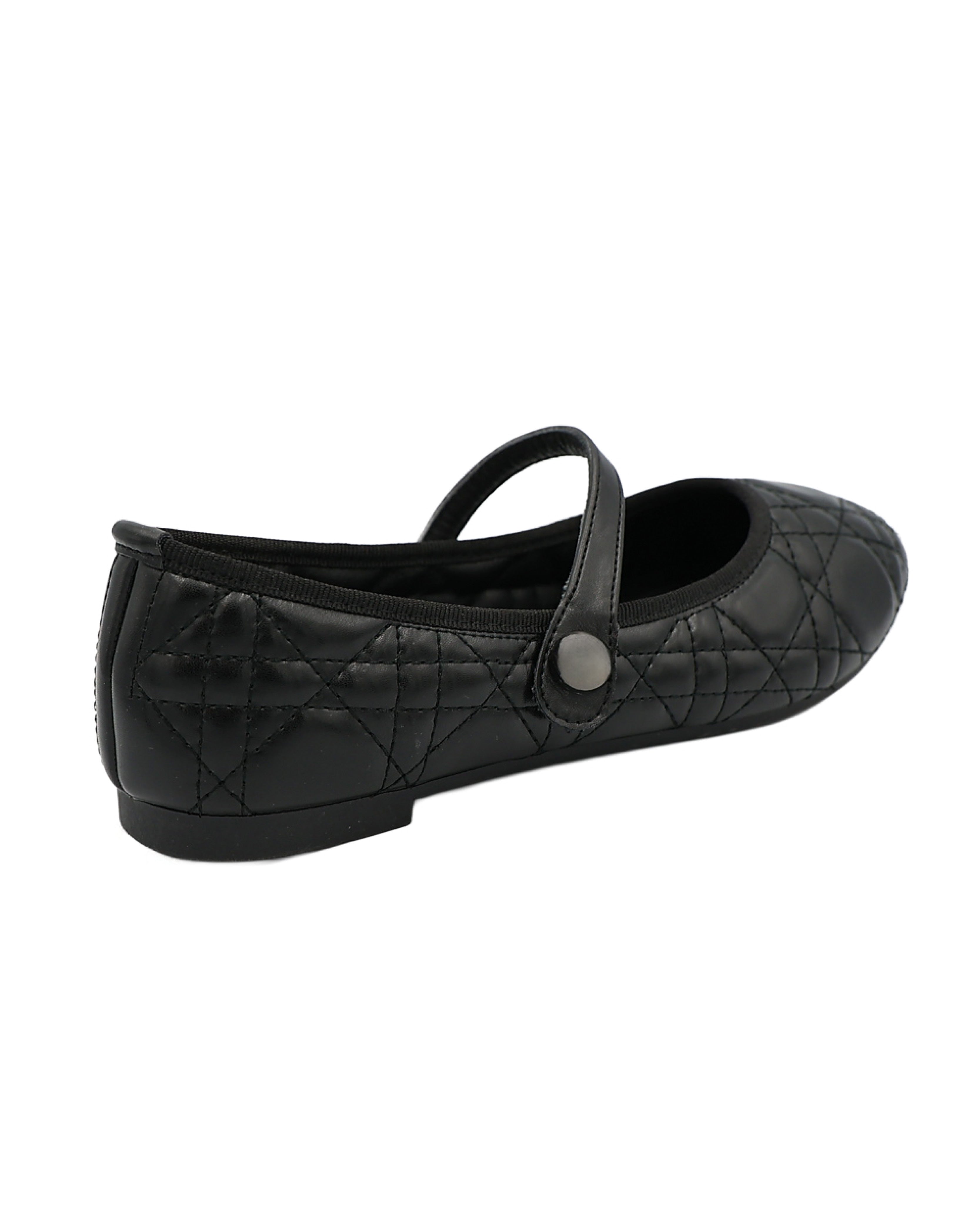 Black Quilted Bar Pump