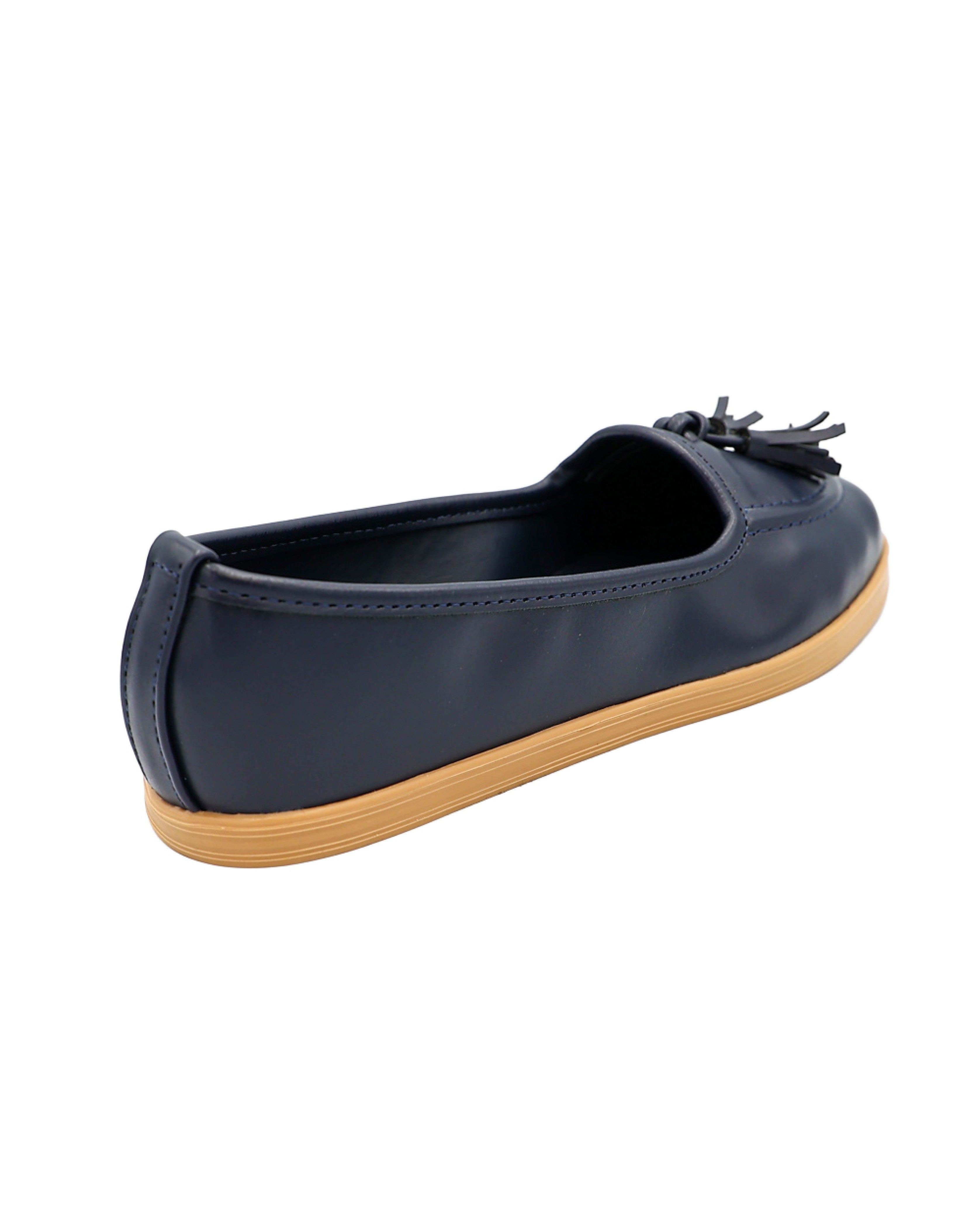 Navy Tassel Slip-On Pumps