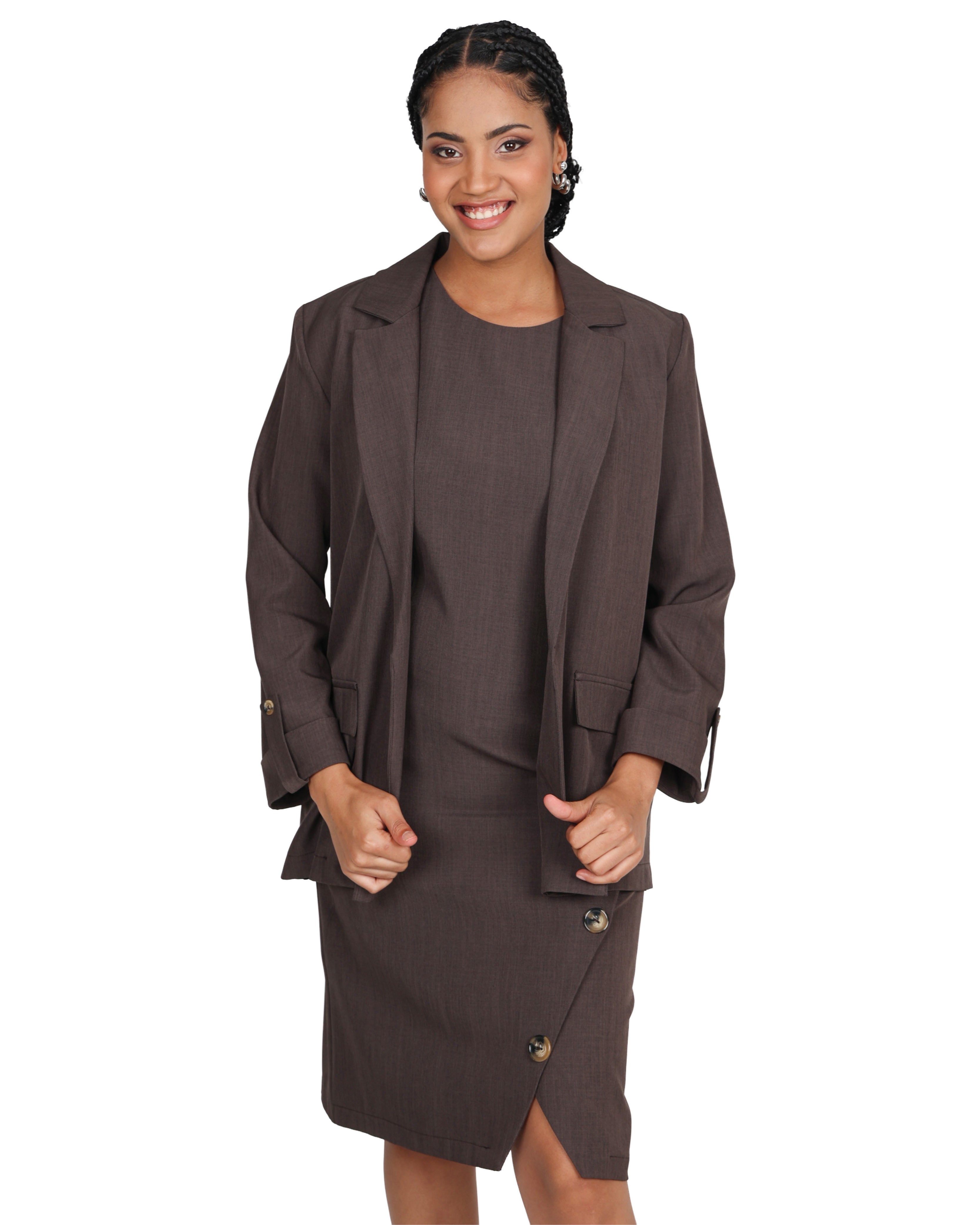 Turn Up Detail Formal Blazer
