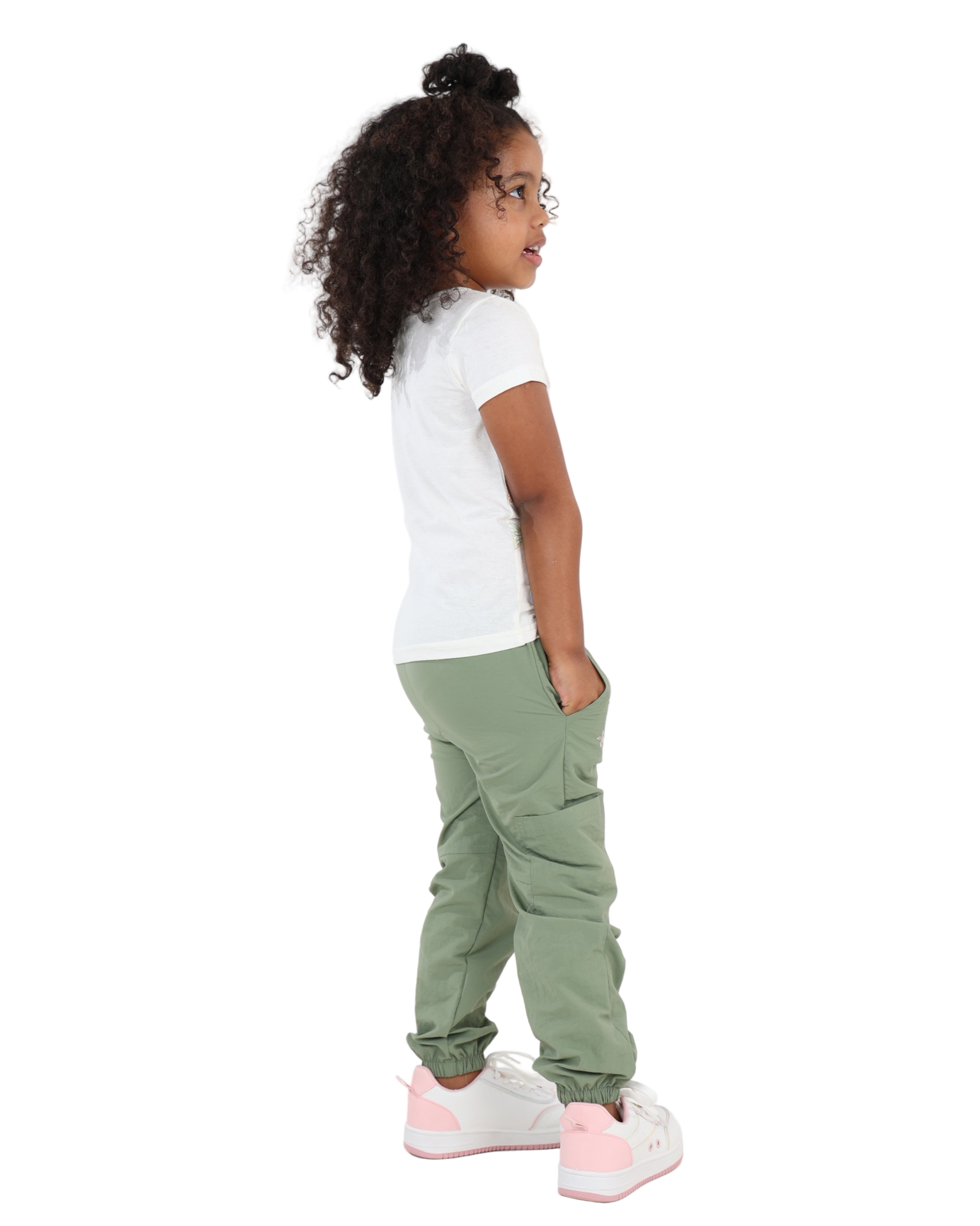 Embroidered Detail Parachute Pants