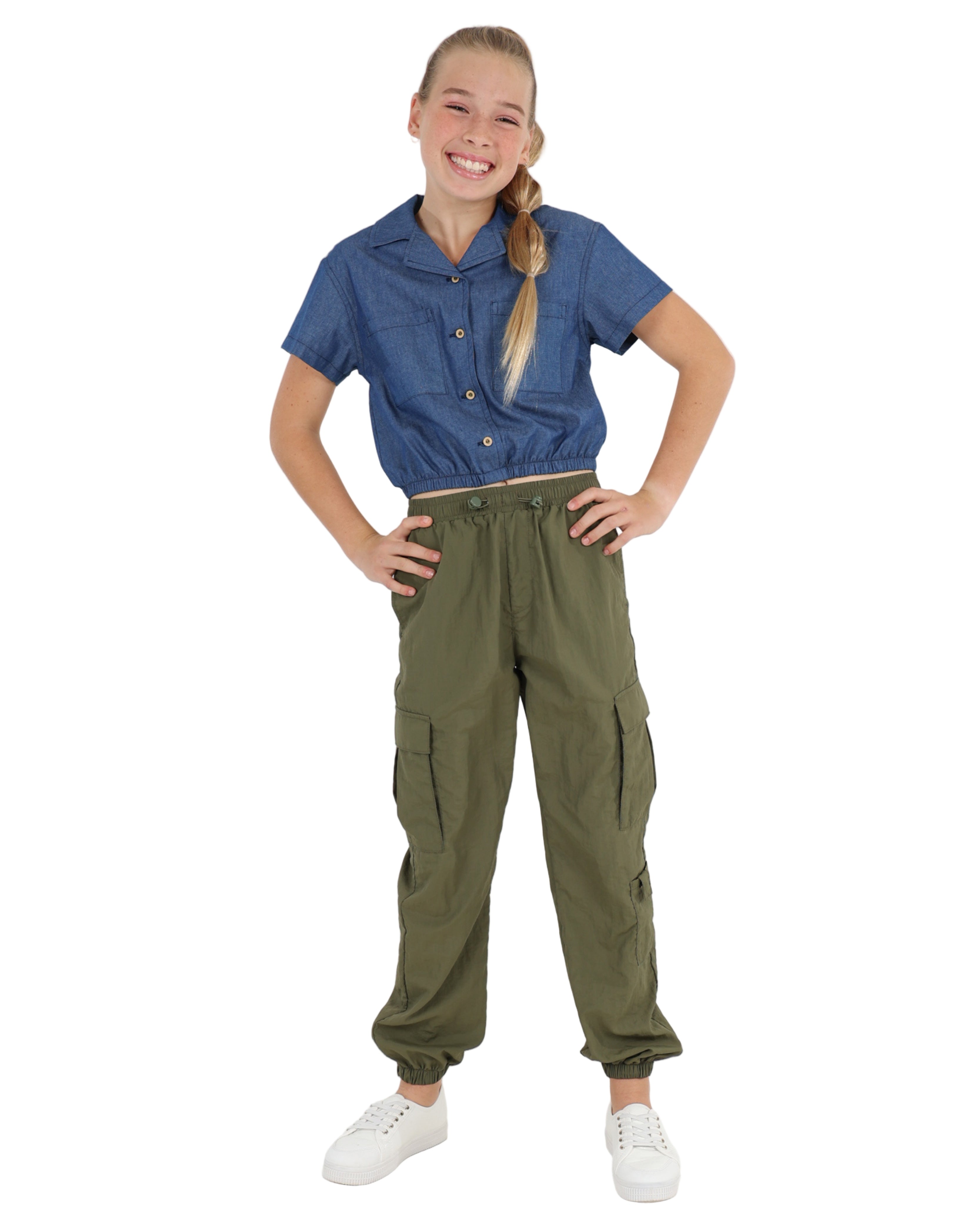 Olive Cargo Joggers