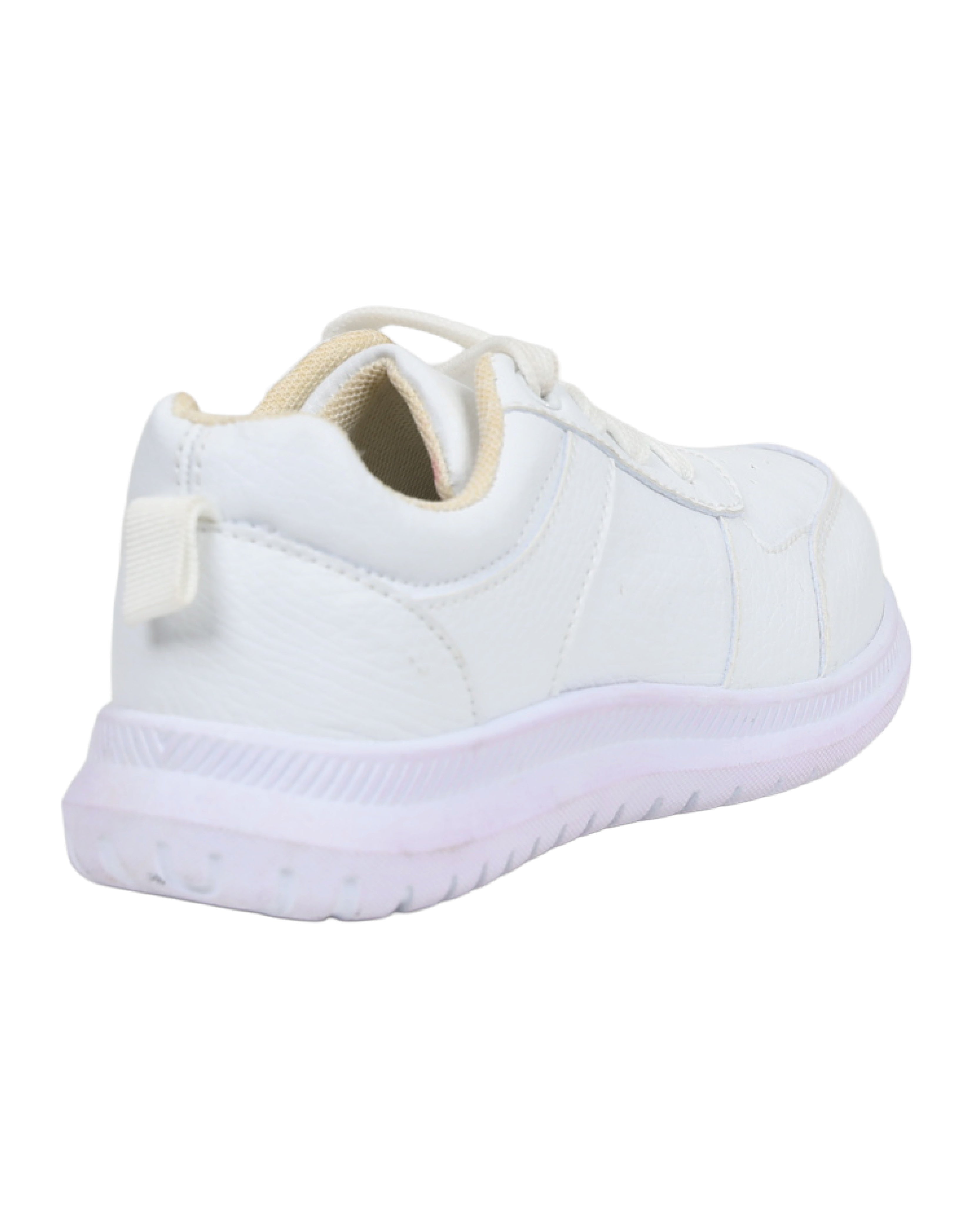 Boys Basic White Lace Up Trainers