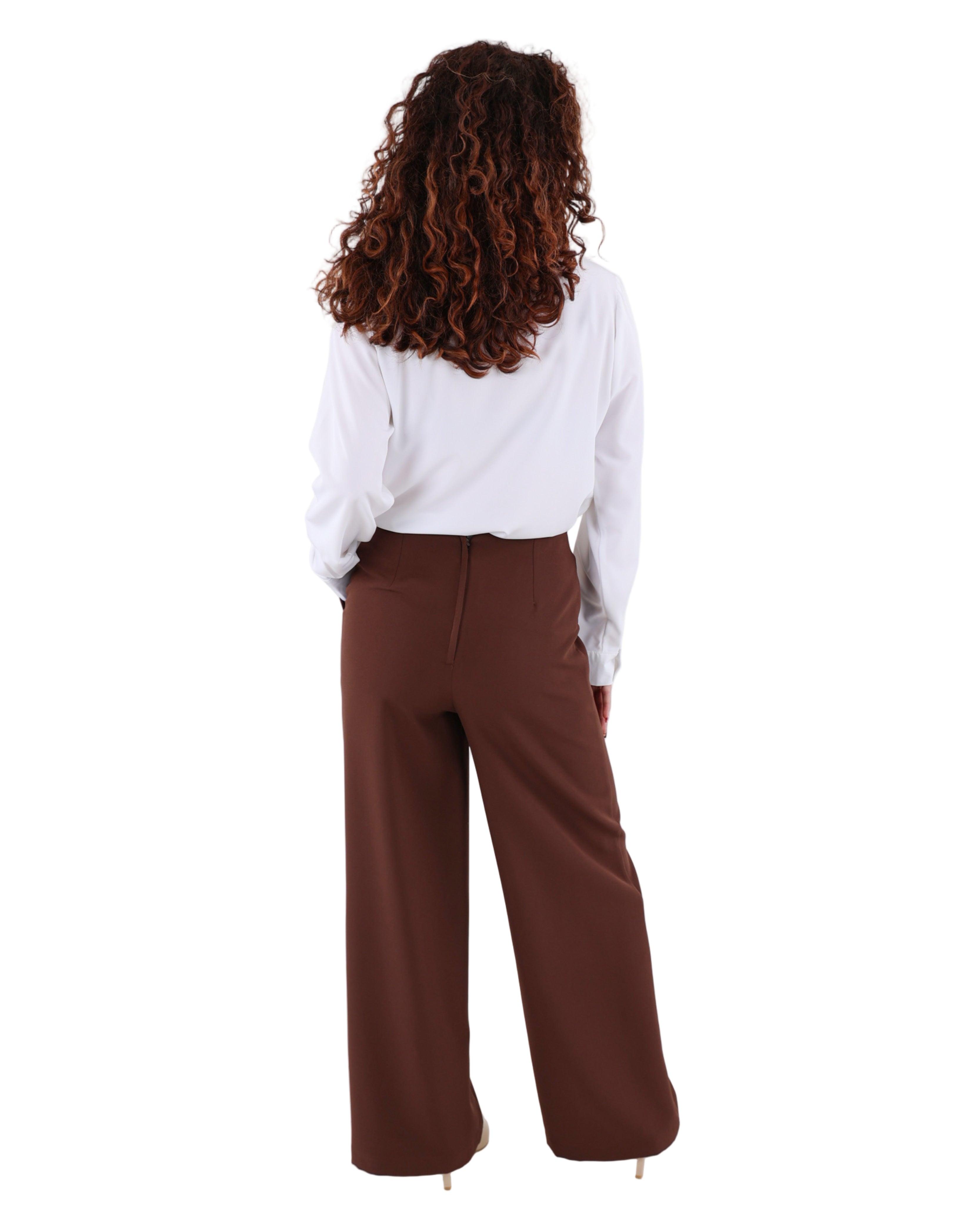 Wide Leg Pants with Trim Detail