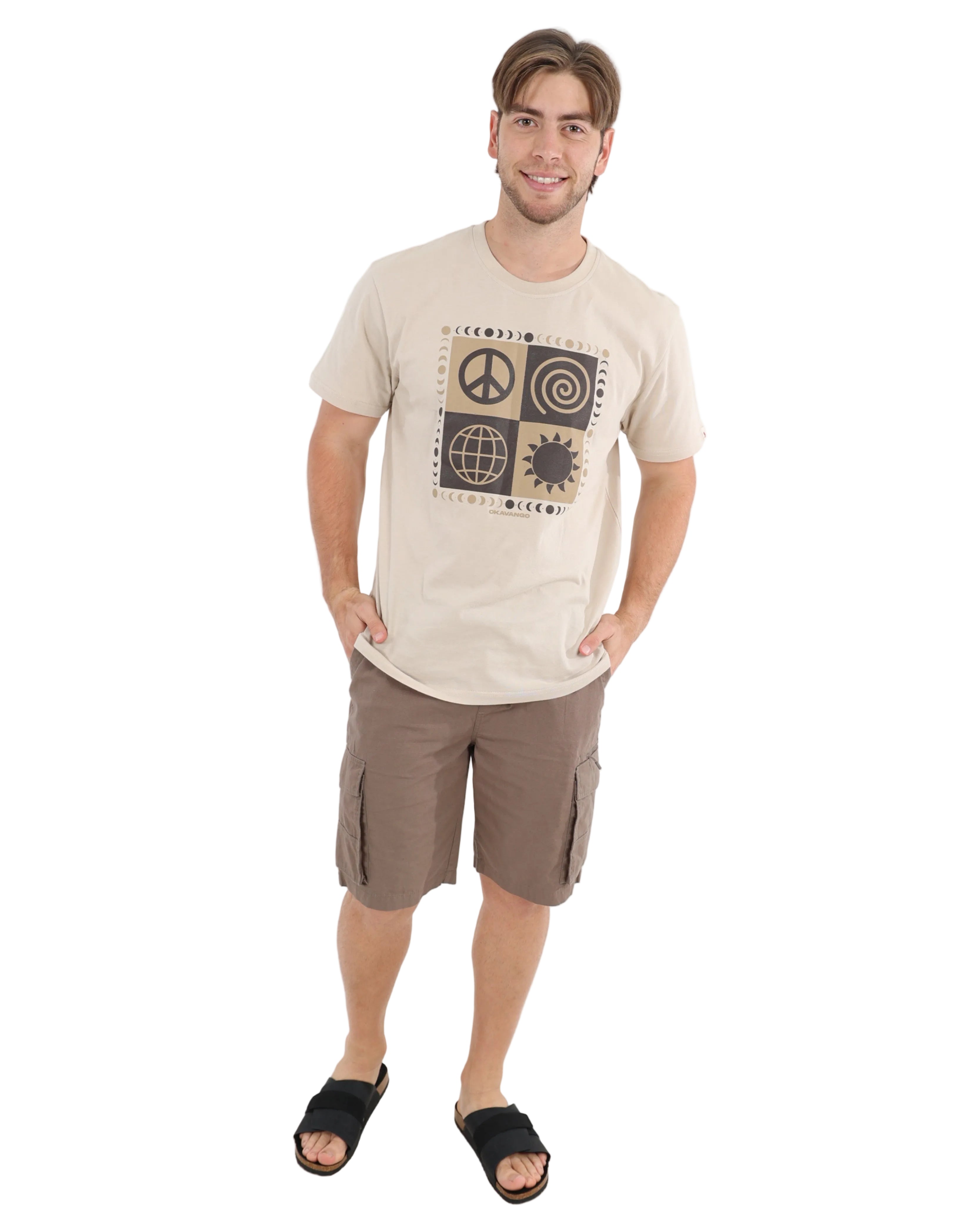 Outdoor Pull Up Taupe Cargo Shorts