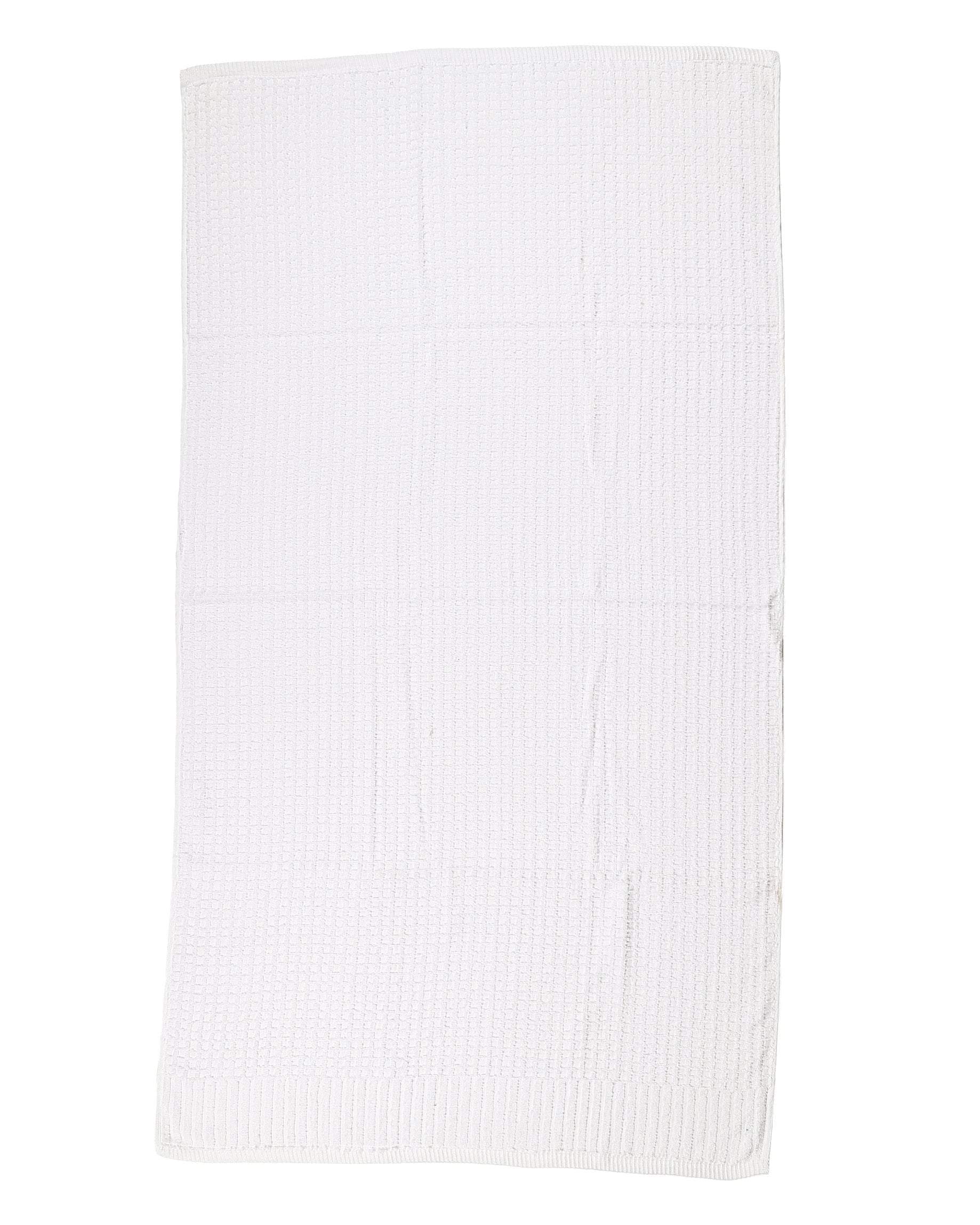 White Waffle Cotton Guest Towel